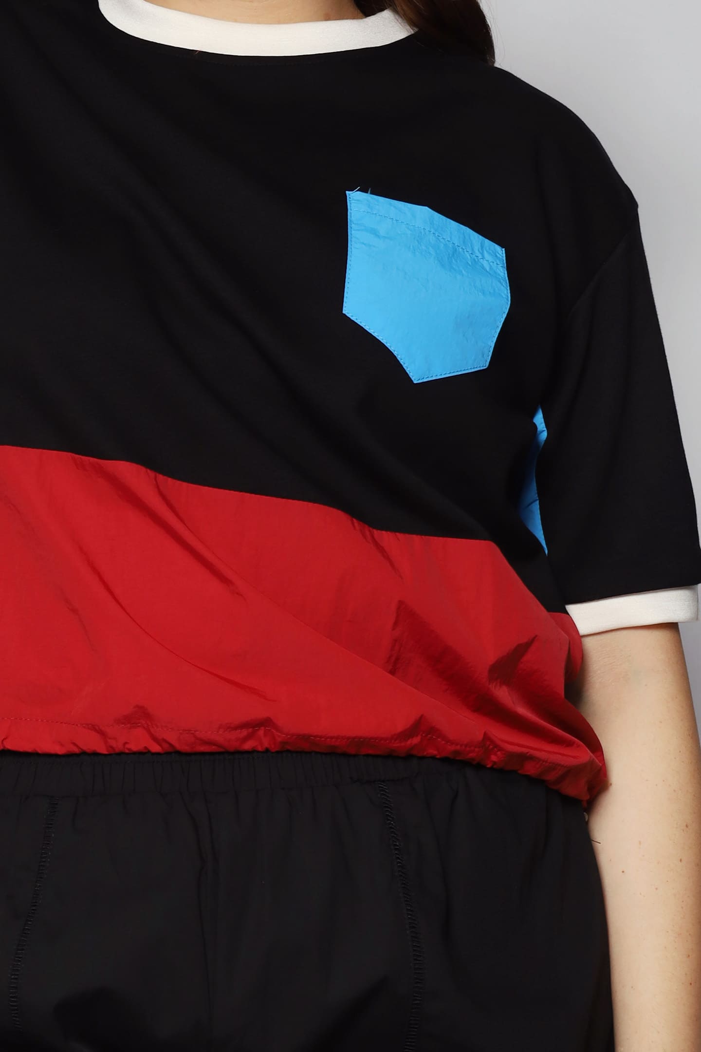 Foofoo Colourblock Top in Black