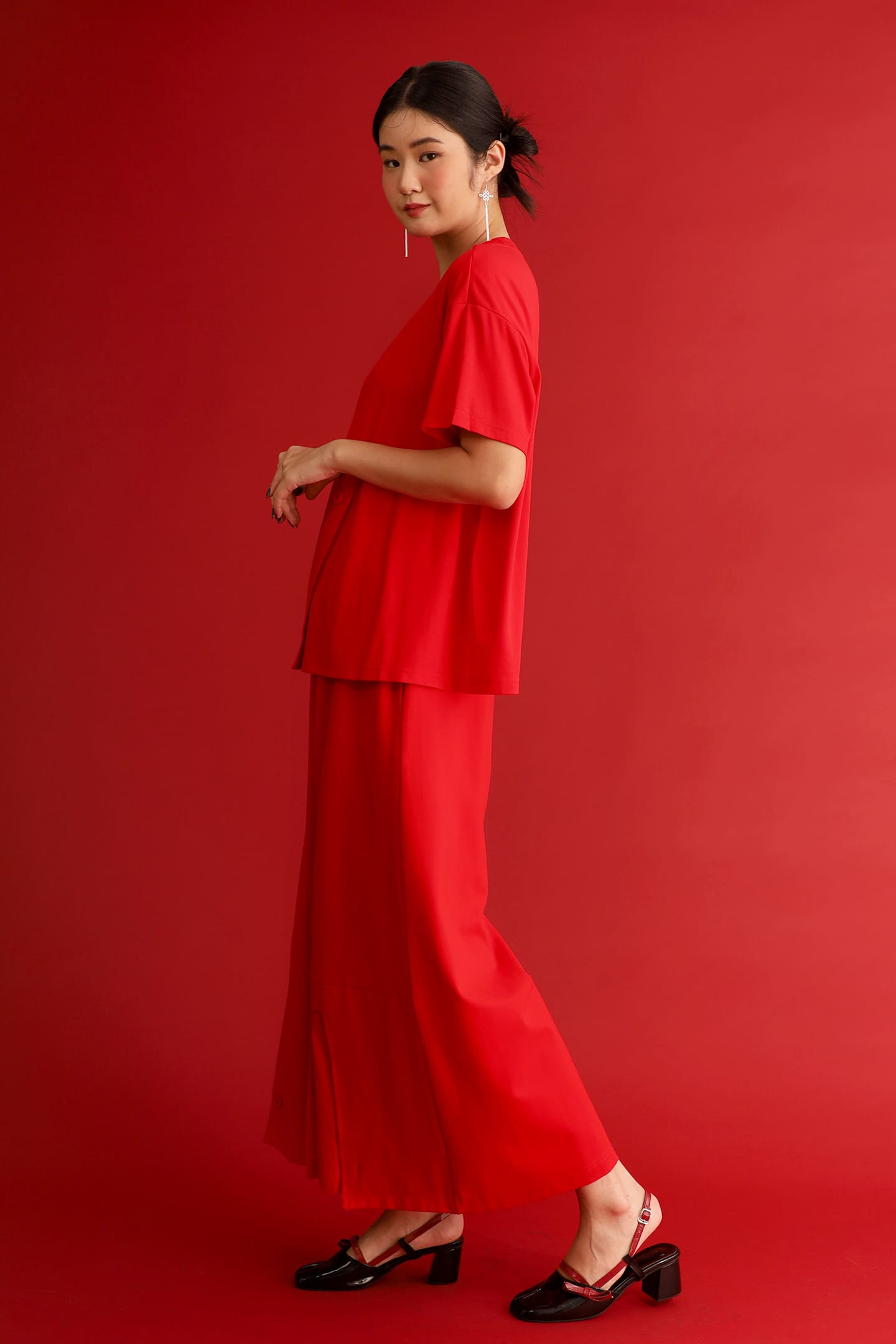 CHOSEN - Fortune Rise Top in Red