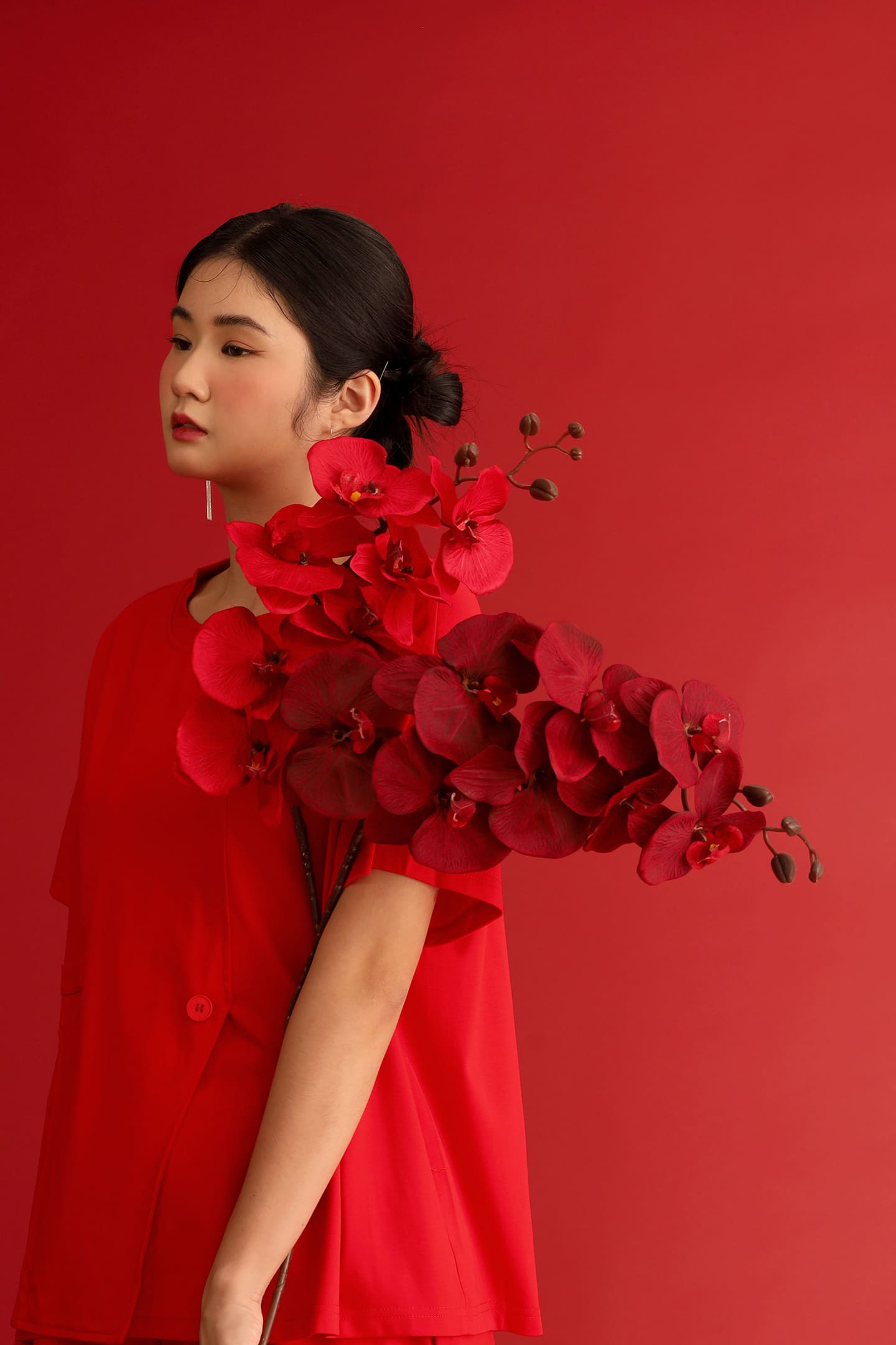 CHOSEN - Fortune Rise Top in Red