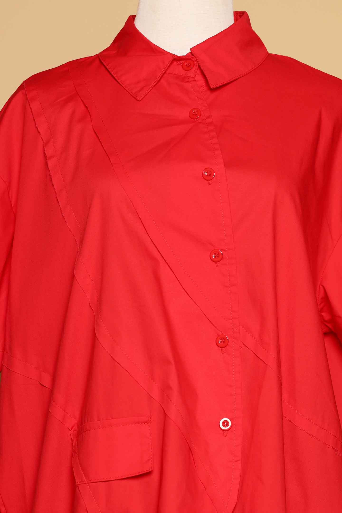 PO - Frey Asymmetrical Top in Red