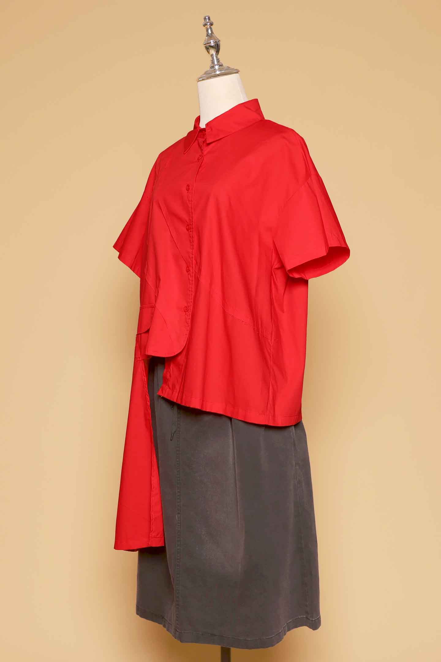PO - Frey Asymmetrical Top in Red