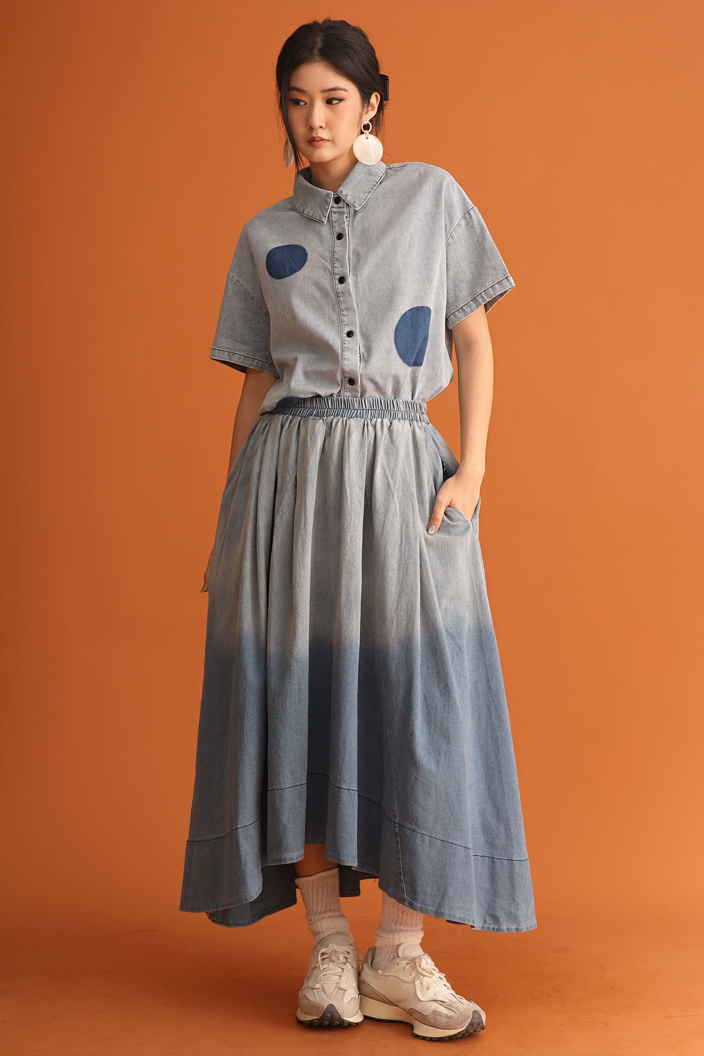 CHOSEN - Frontrunner Ombre Denim Skirt