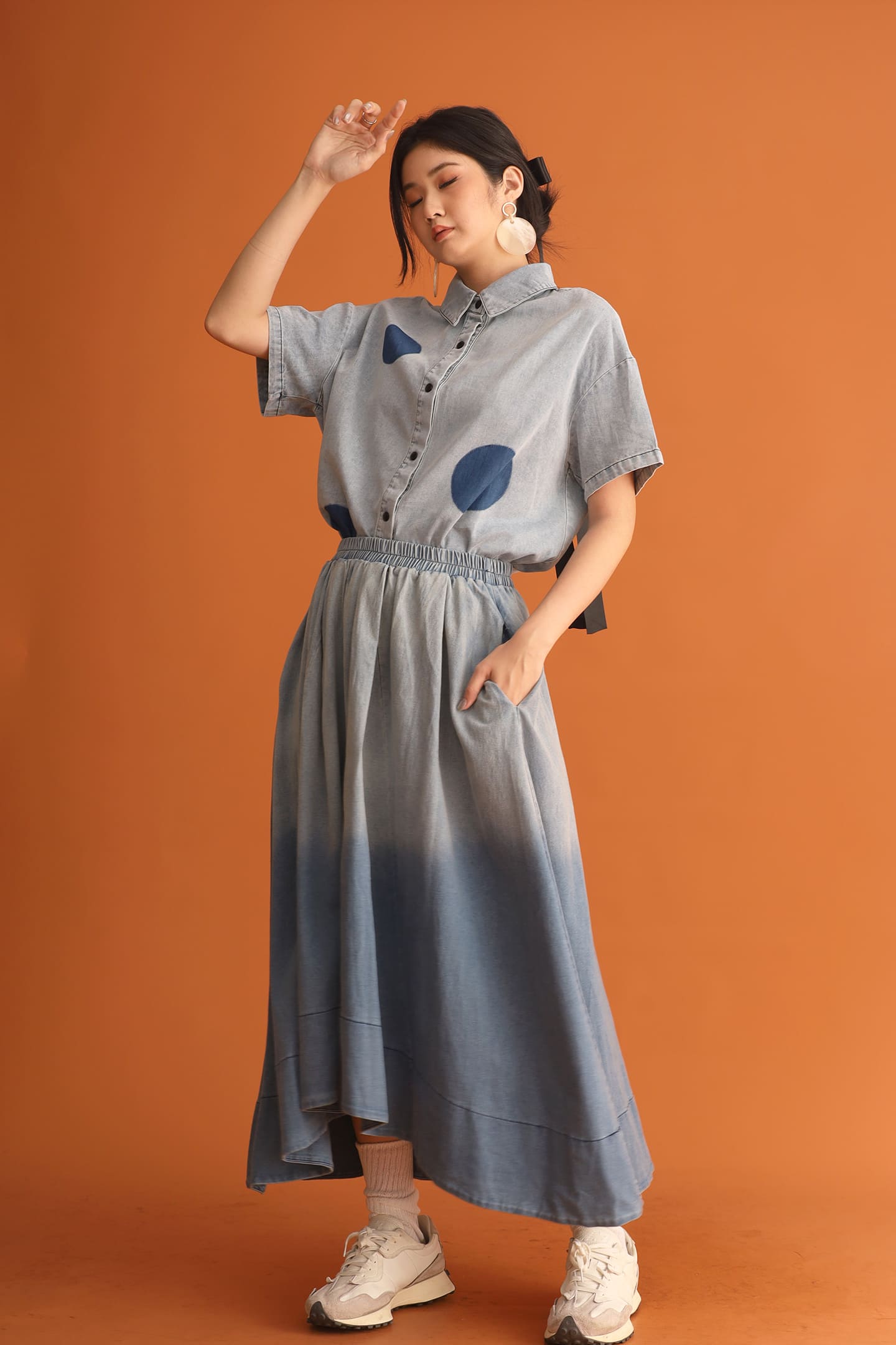 CHOSEN - Frontrunner Ombre Denim Skirt