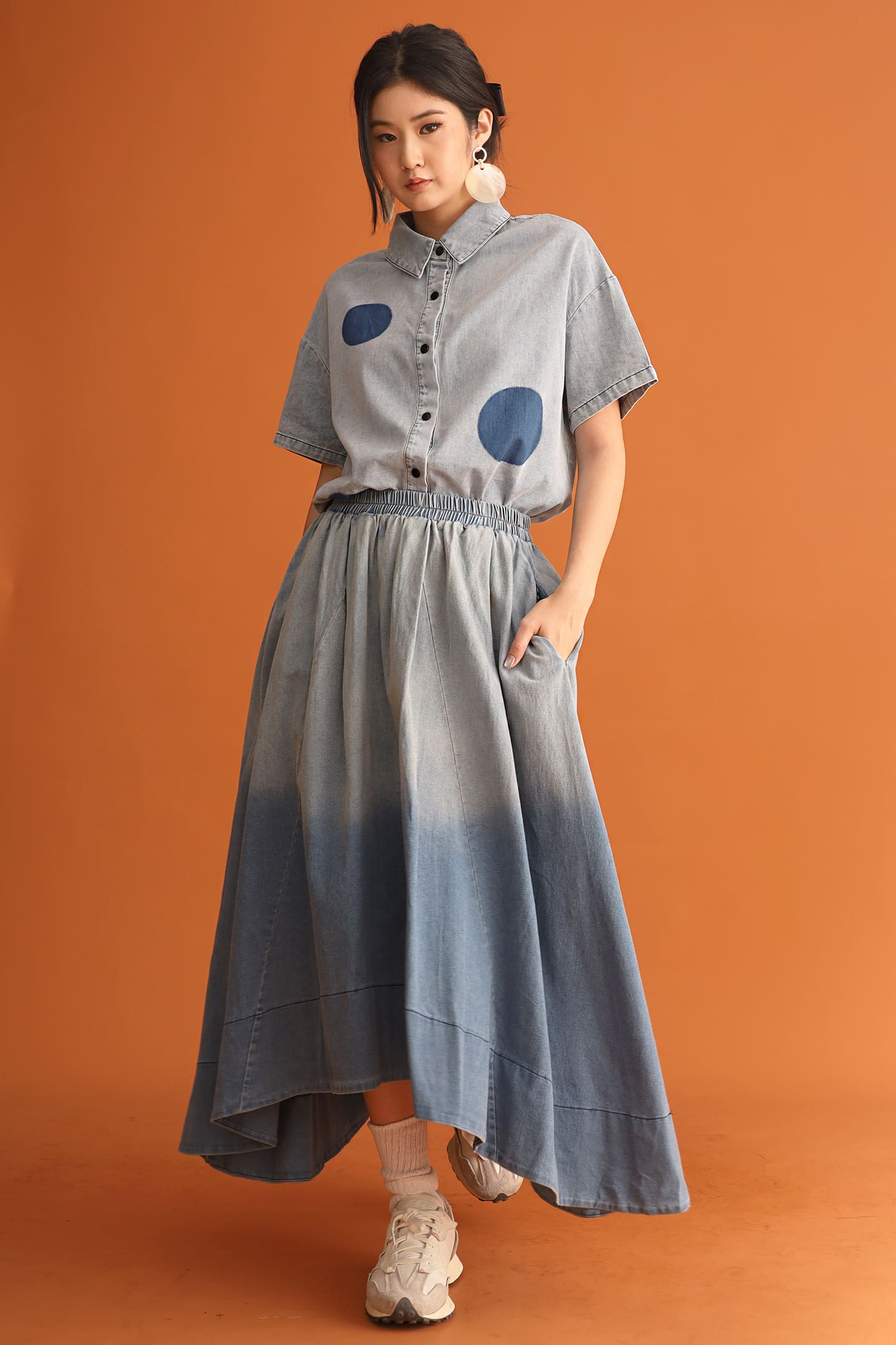 CHOSEN - Frontrunner Ombre Denim Skirt