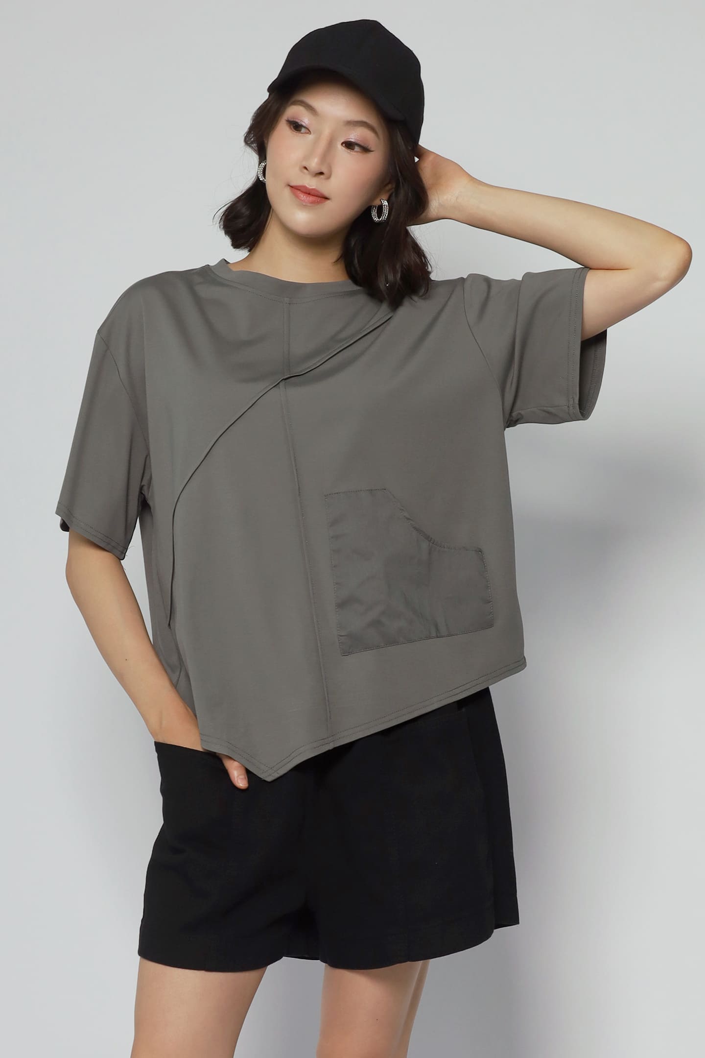 Backorders Easy By TE - Gashi Top in Grey