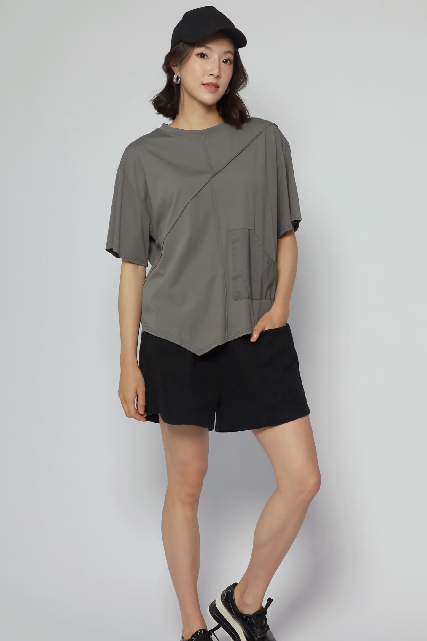 Backorders Easy By TE - Gashi Top in Grey