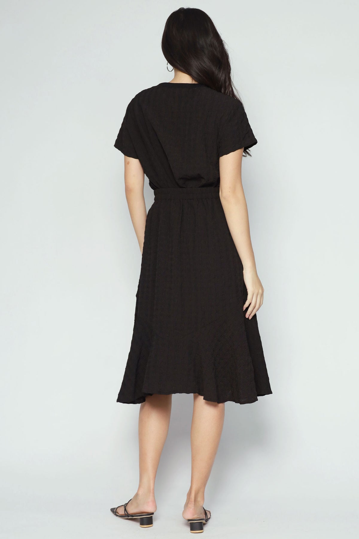 Gia 2 in 1 Skirt Set in Black Texture