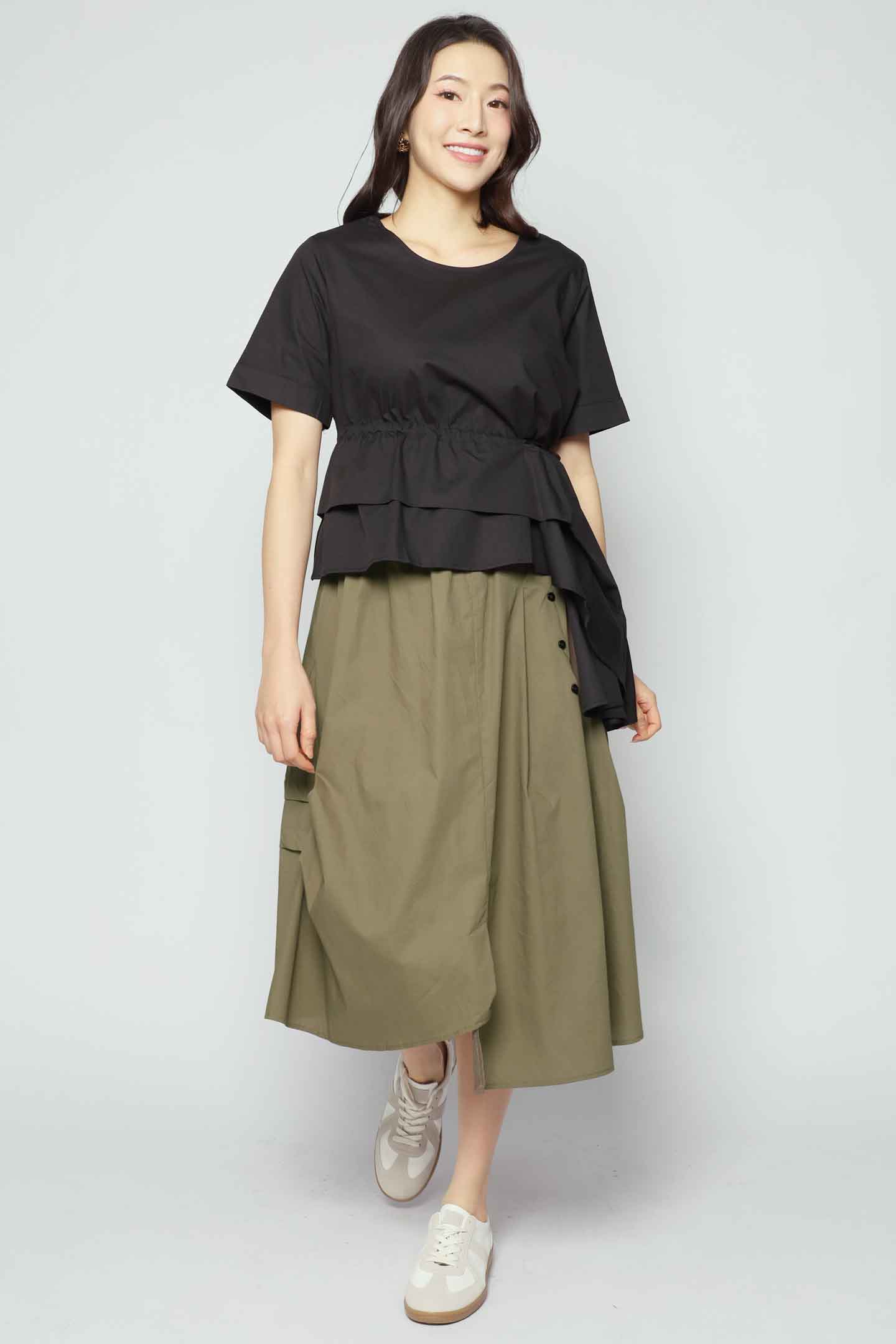 Backorders Gia Asymmetrical Top in Black