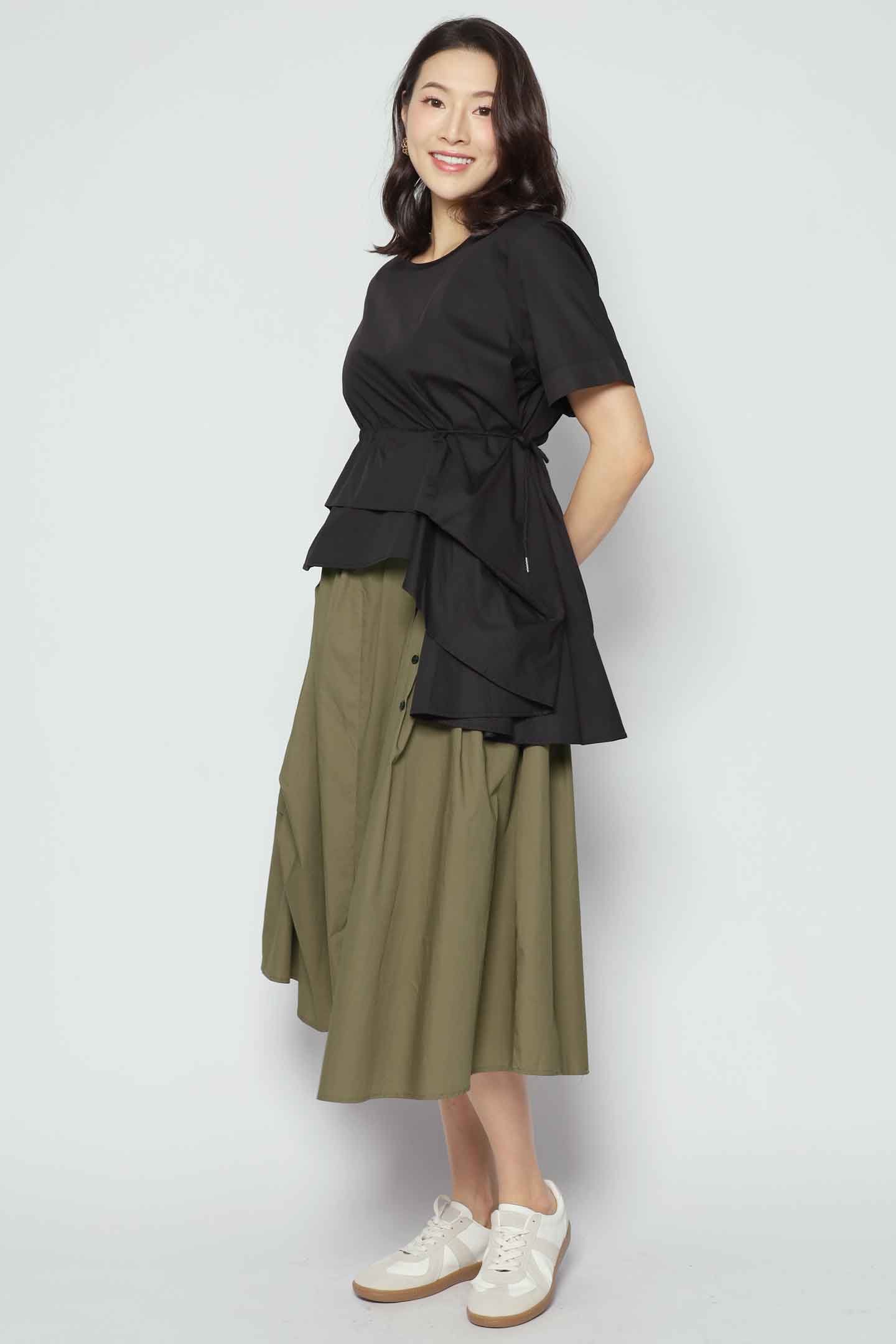 Backorders Gia Asymmetrical Top in Black