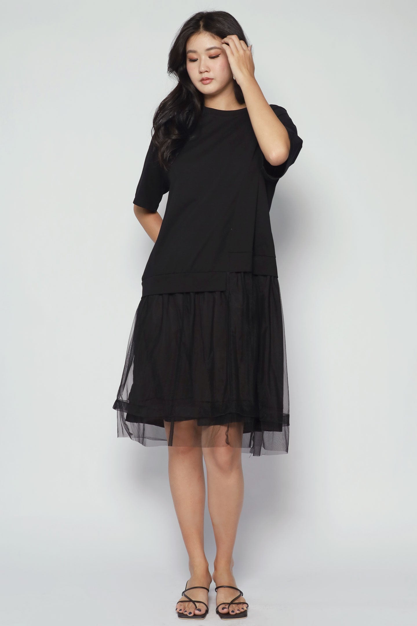 Gilyn Mesh Dress in Black