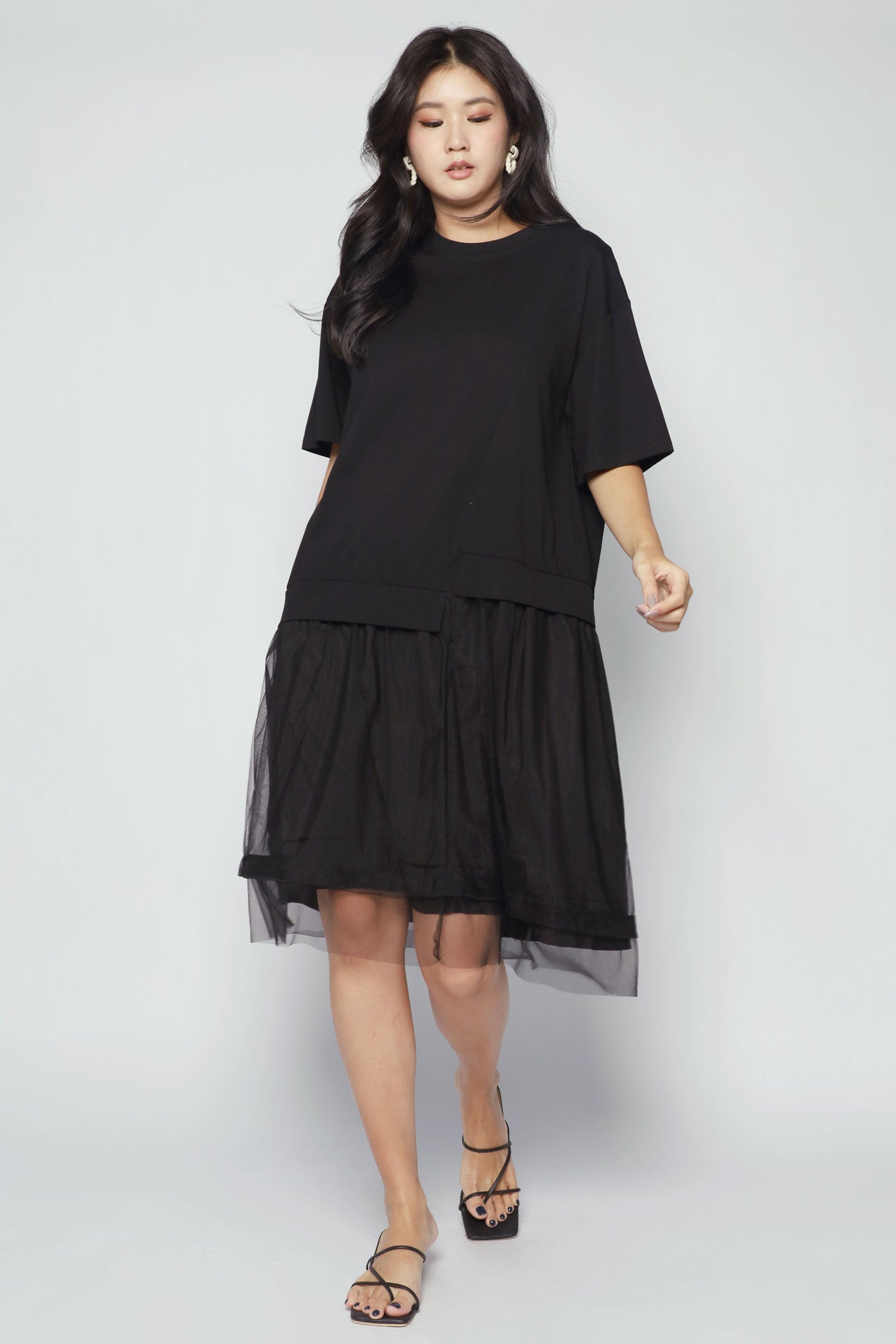 Gilyn Mesh Dress in Black