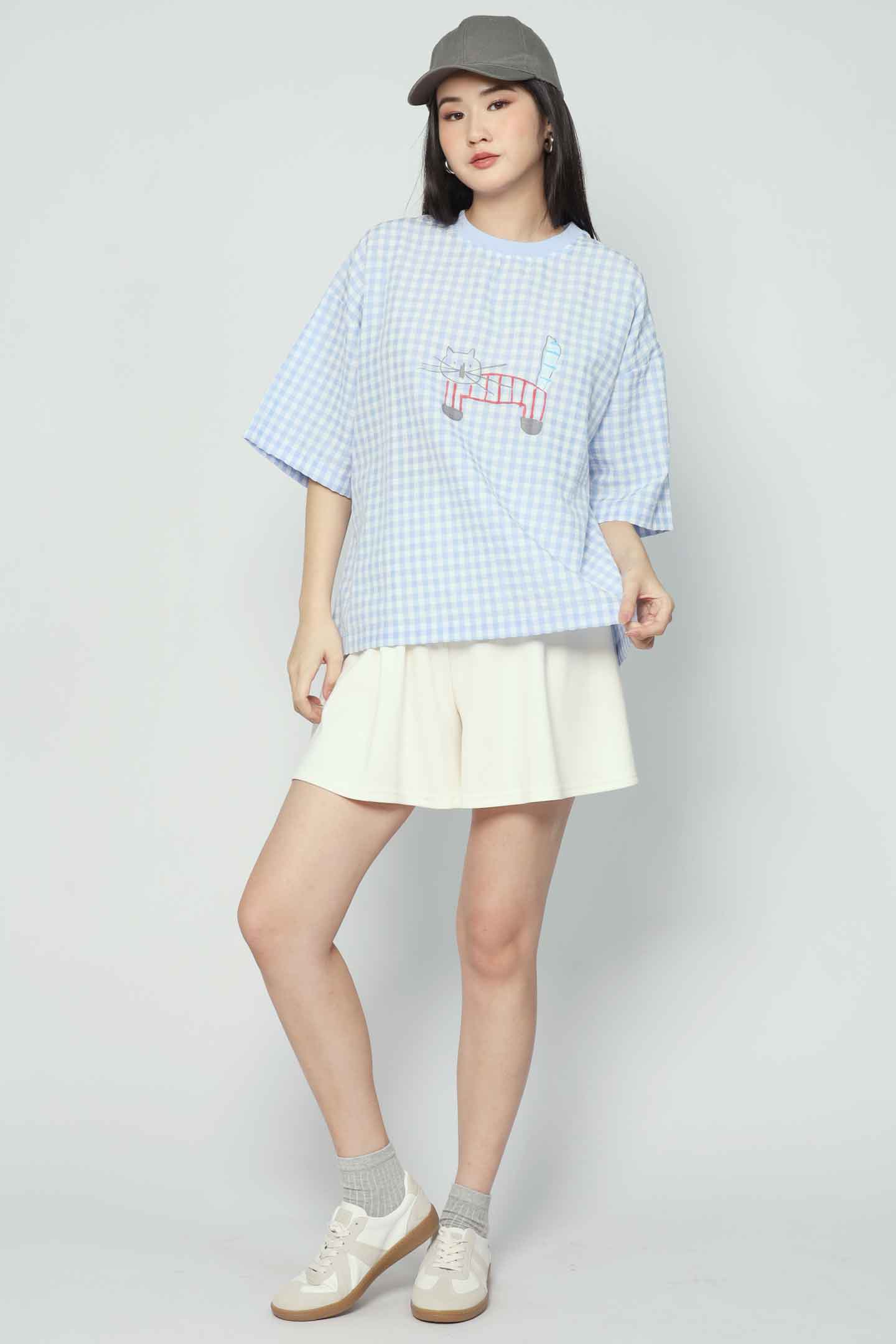 Gingham Kitty Top
