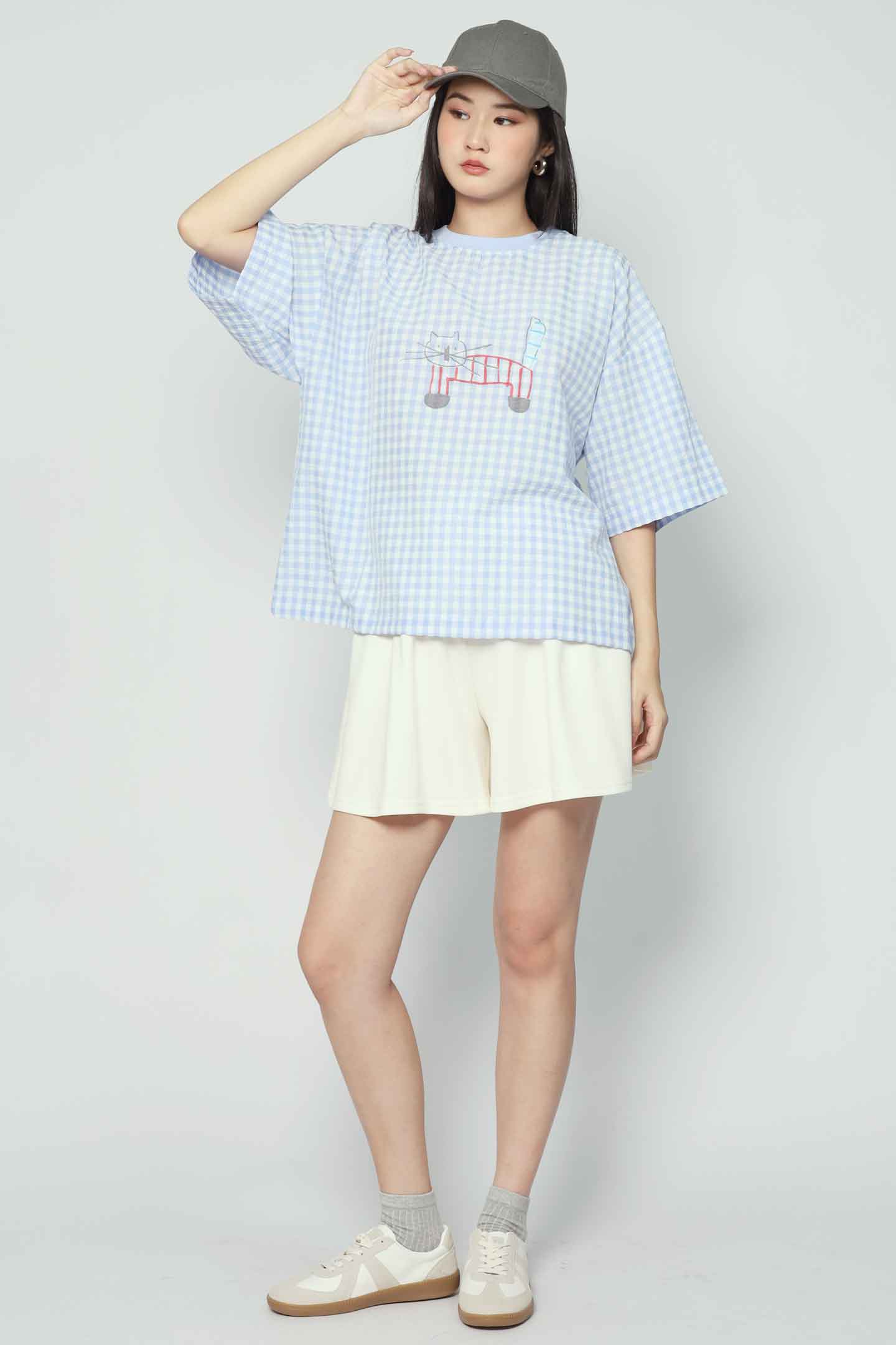 Gingham Kitty Top