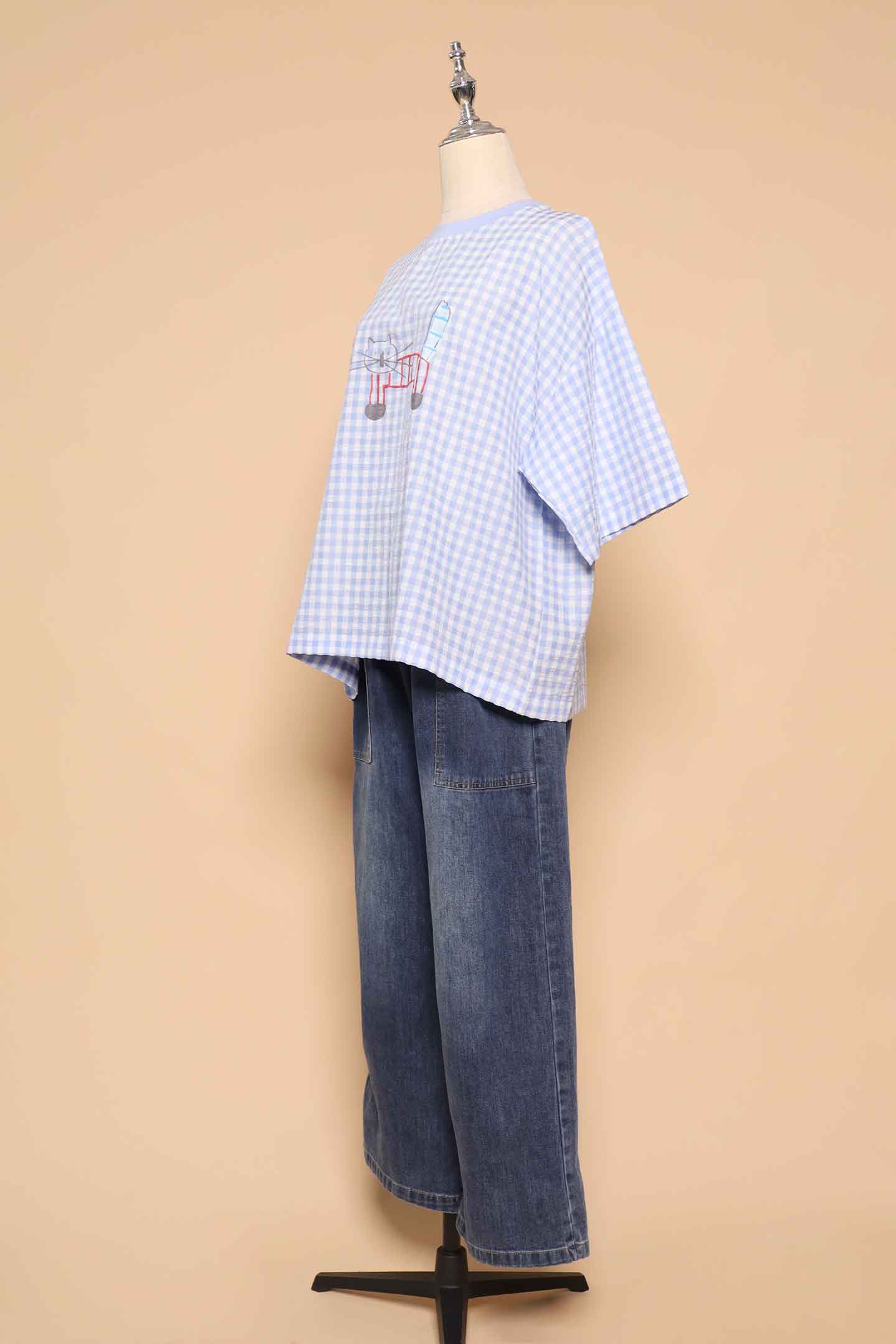 PO - Gingham Kitty Top