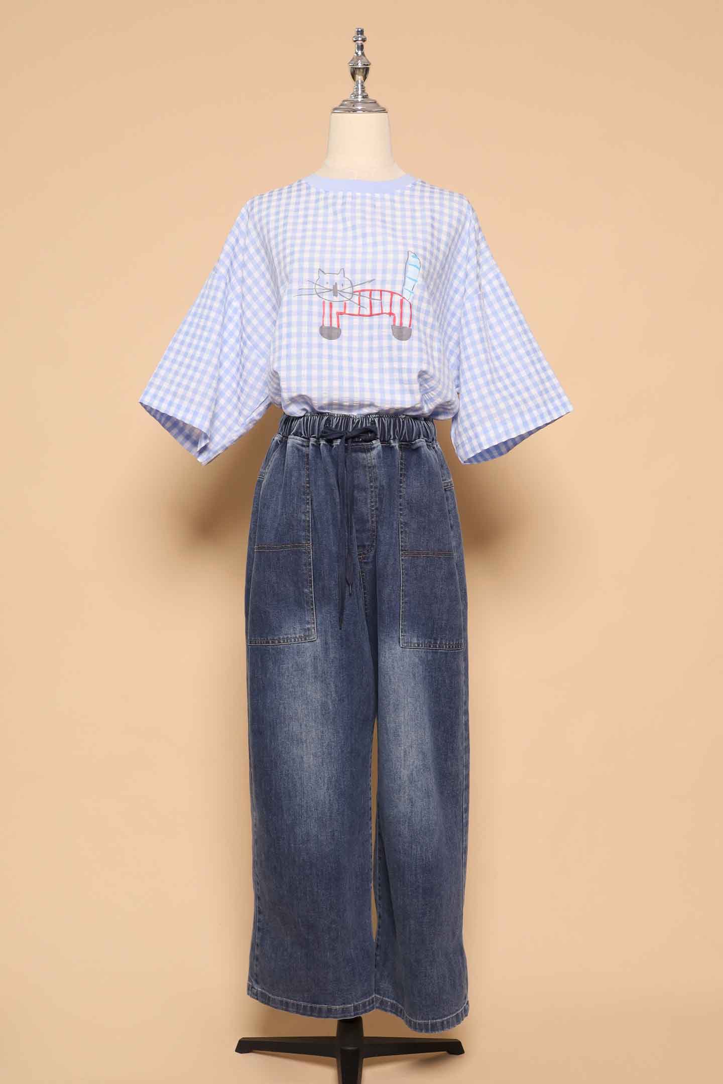 PO - Gingham Kitty Top