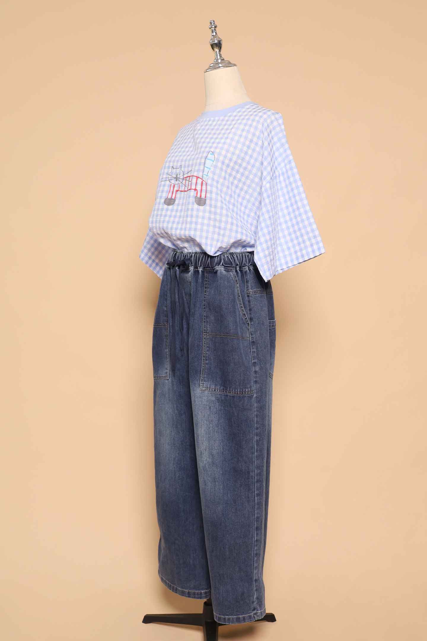 PO - Gingham Kitty Top