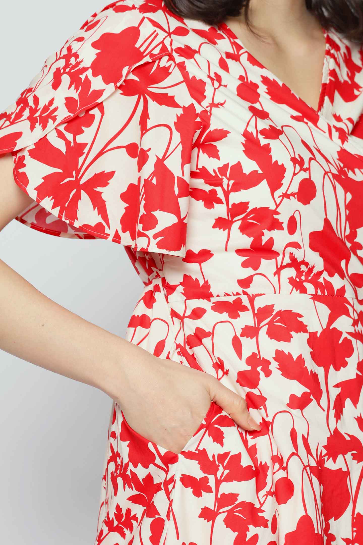 Ginnie Wrap Dress in Autumn Leaves