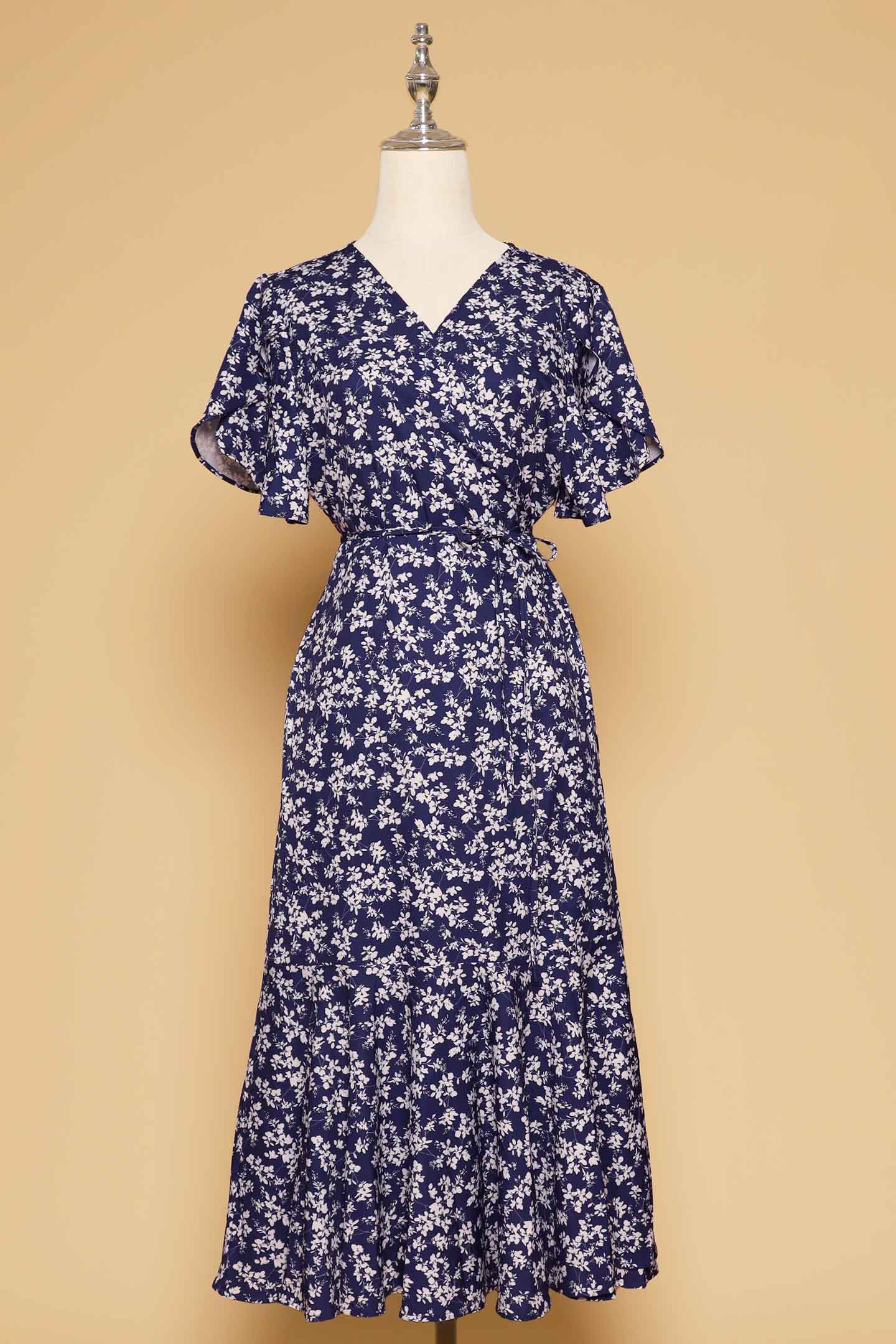 PO - Ginnie Dress in Blue Dream Garden
