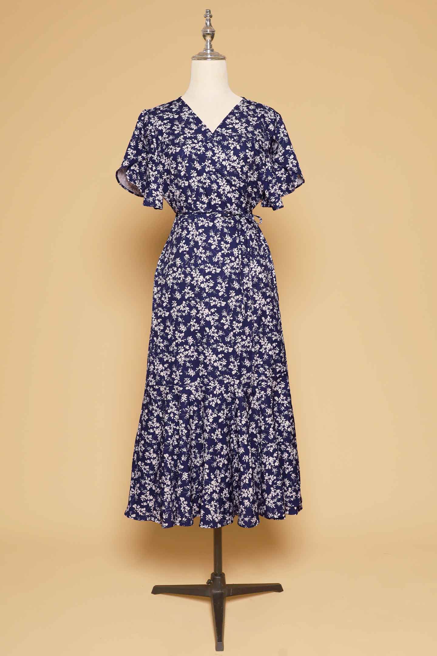 PO - Ginnie Dress in Blue Dream Garden