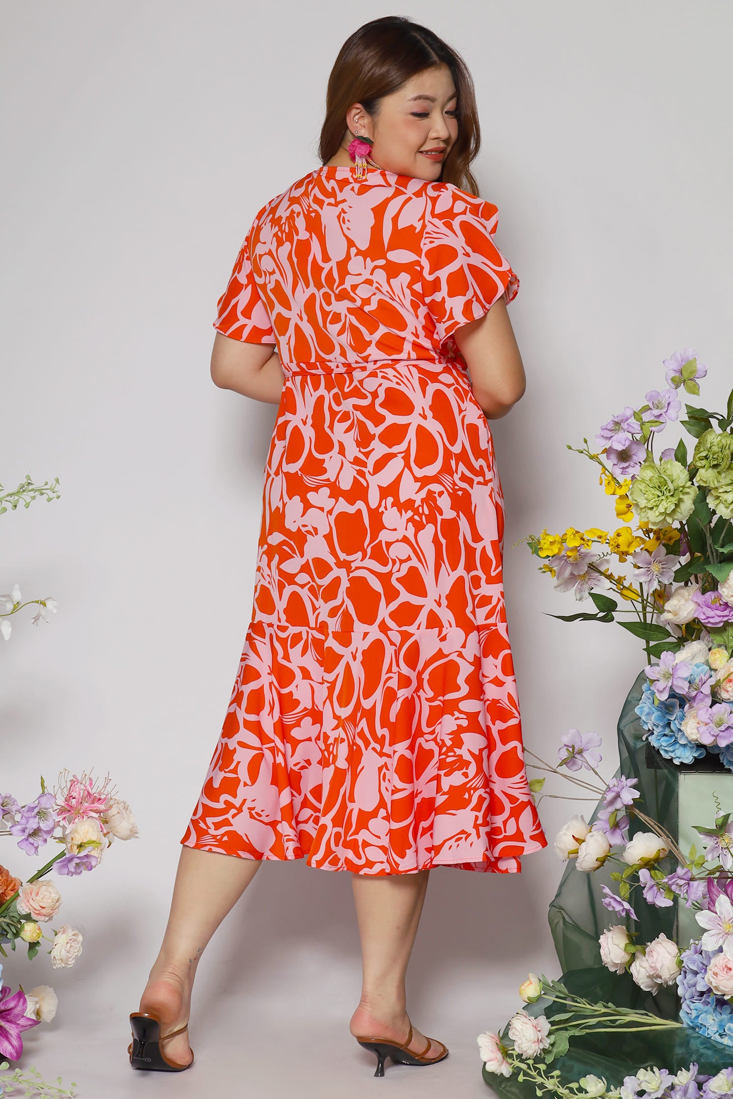 Ginnie Dress in Festive Blooms