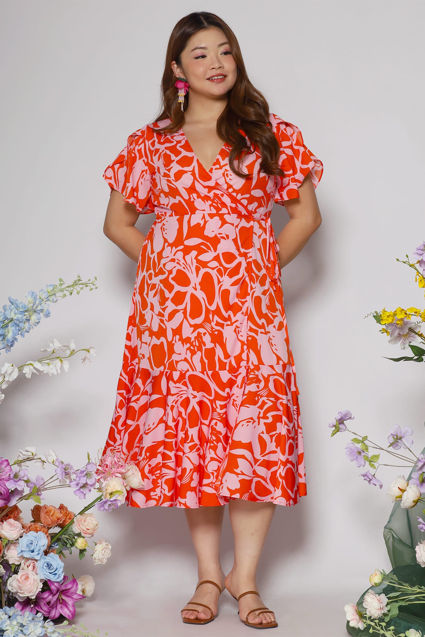 Ginnie Dress in Festive Blooms