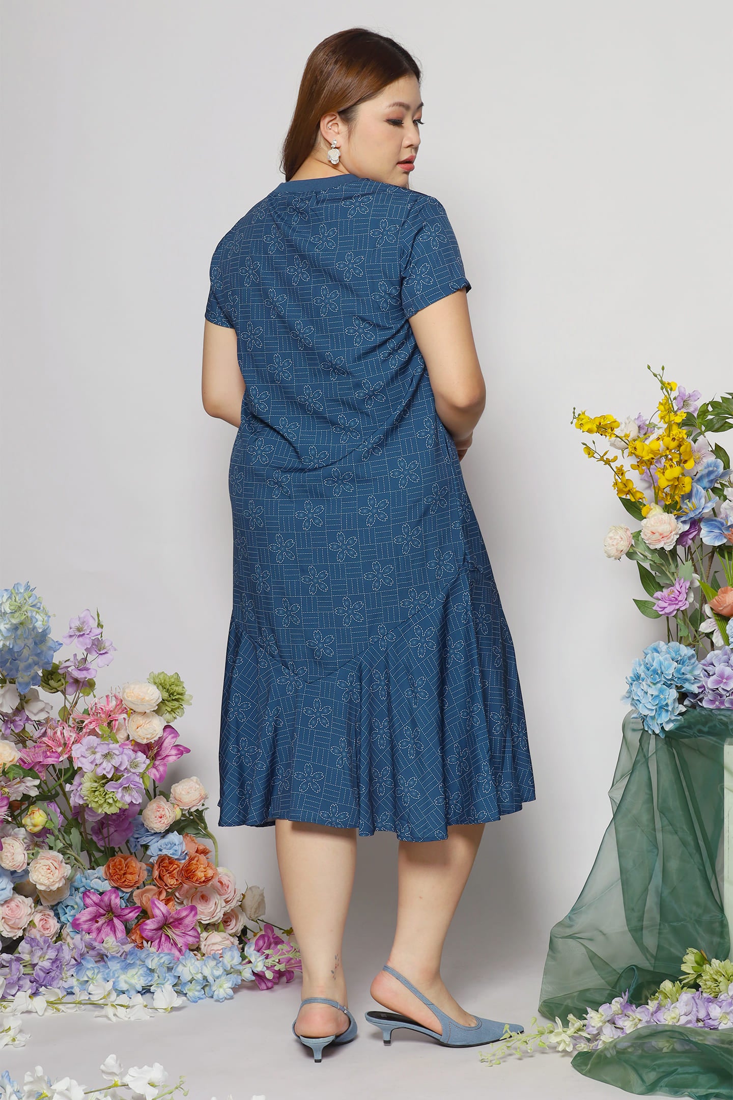 Gisele Dress in Blue Akira