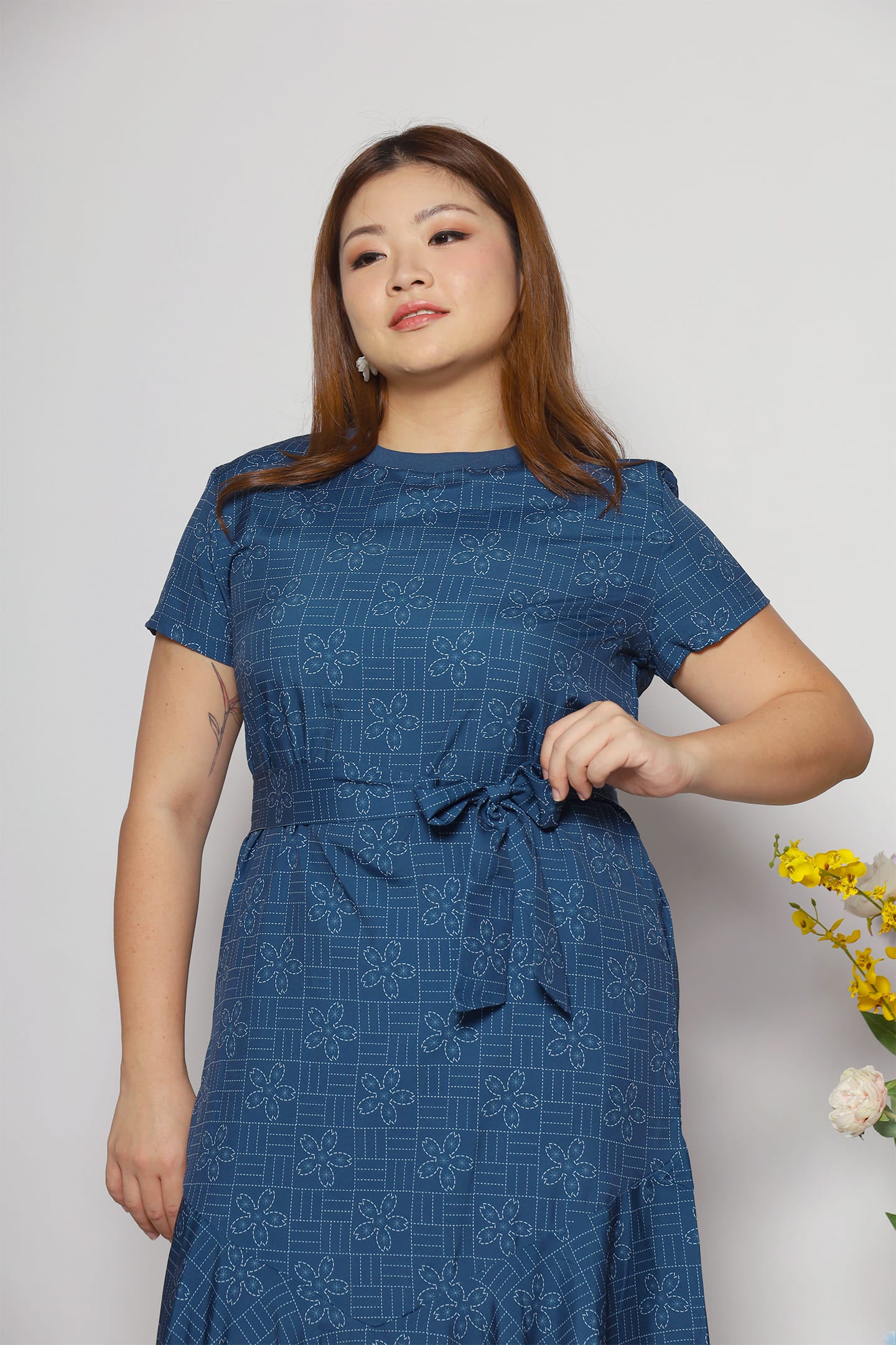 Gisele Dress in Blue Akira