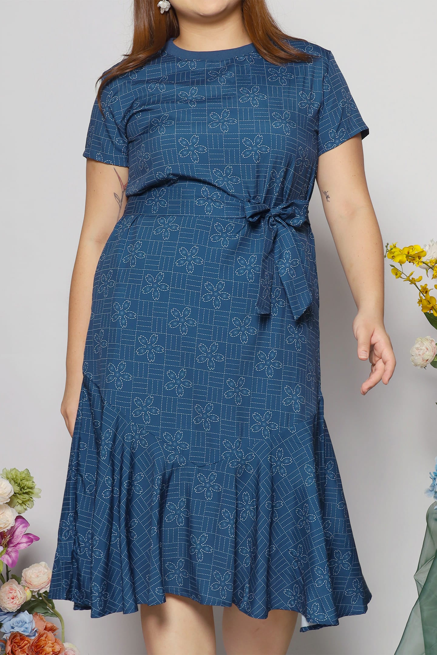 Gisele Dress in Blue Akira