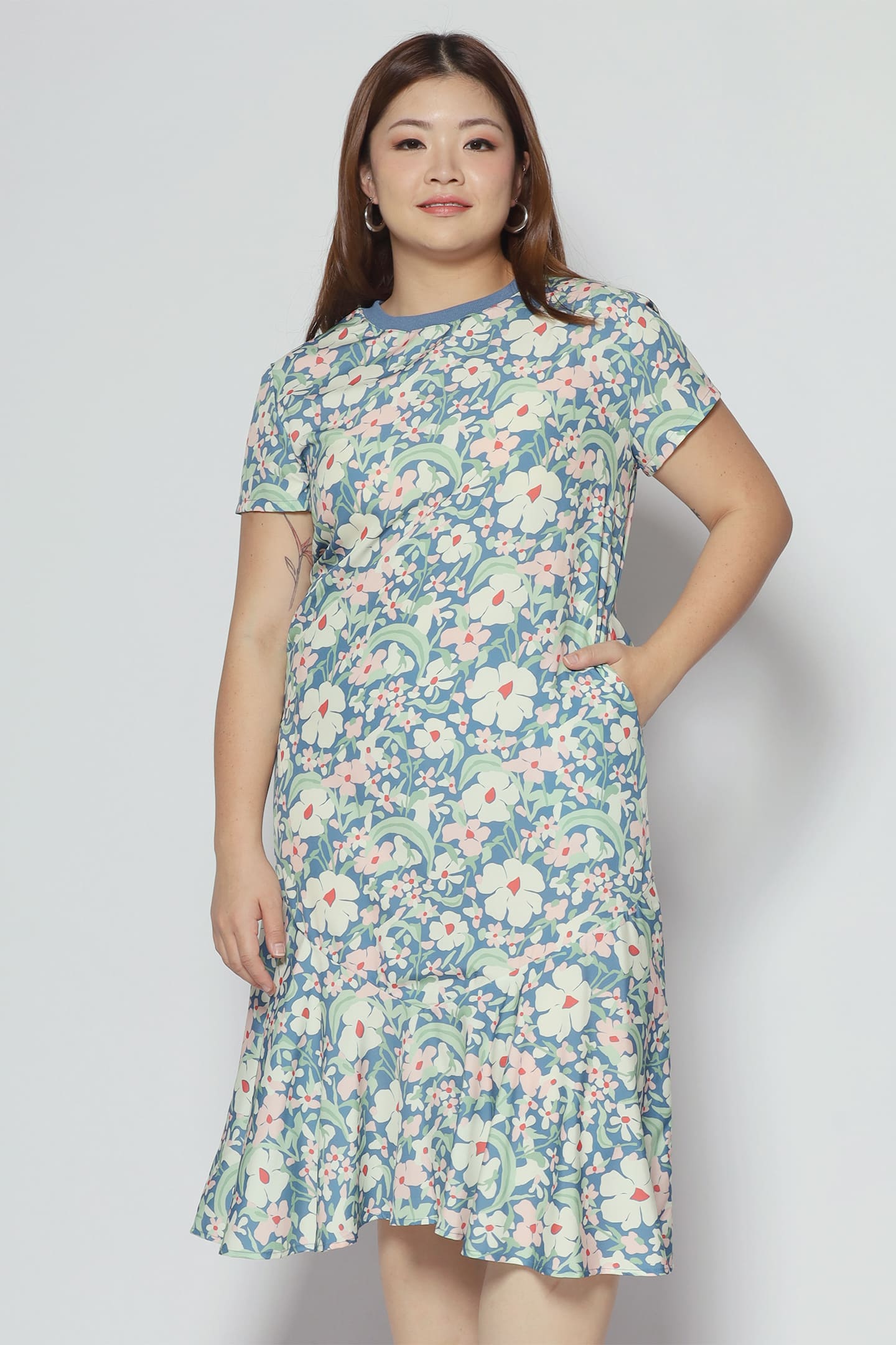 Gisele Dress in Blue Posy