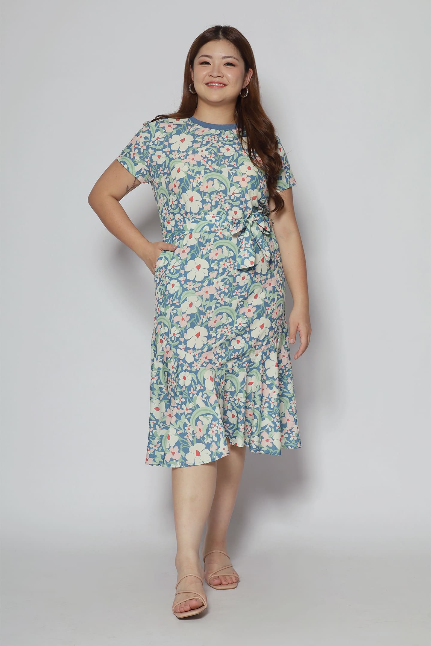 Gisele Dress in Blue Posy