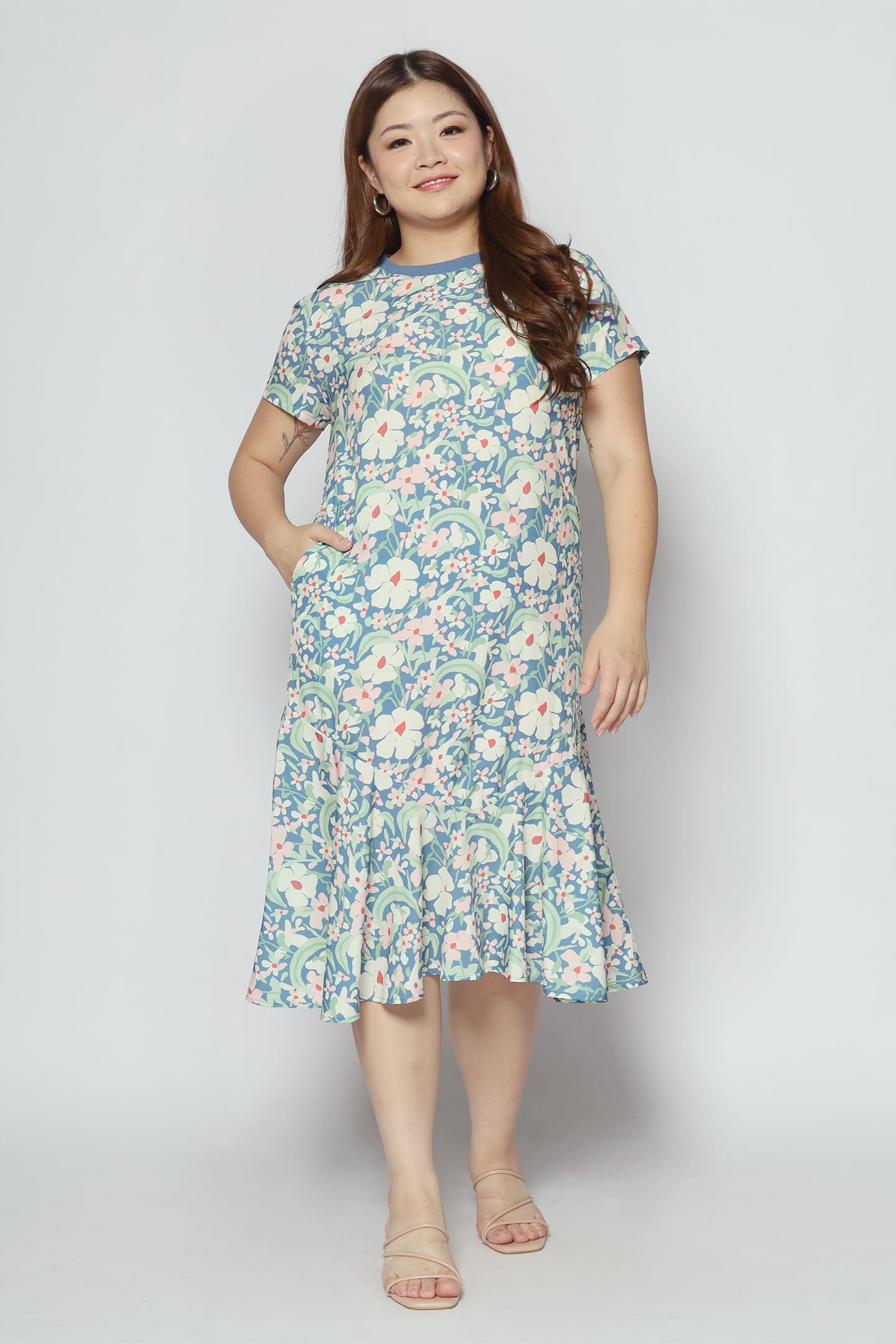 Gisele Dress in Blue Posy