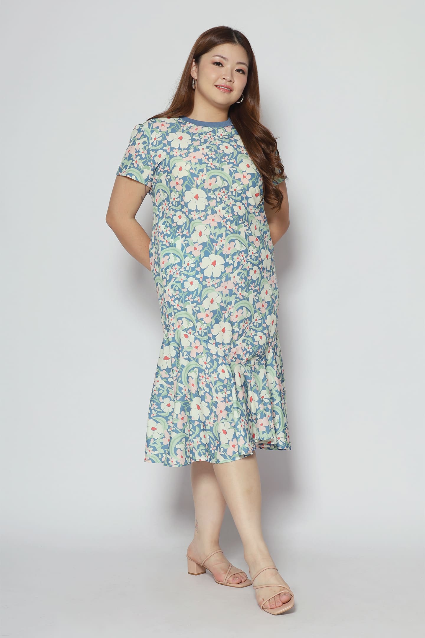 Gisele Dress in Blue Posy