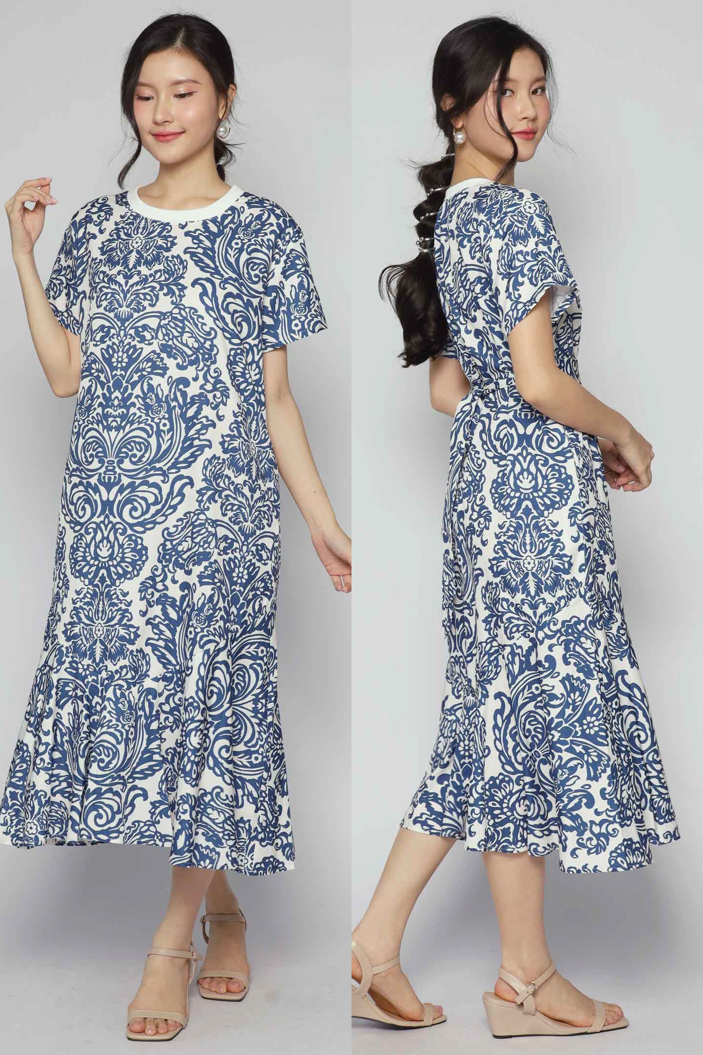 Gisele Dress in Ocean Bloom