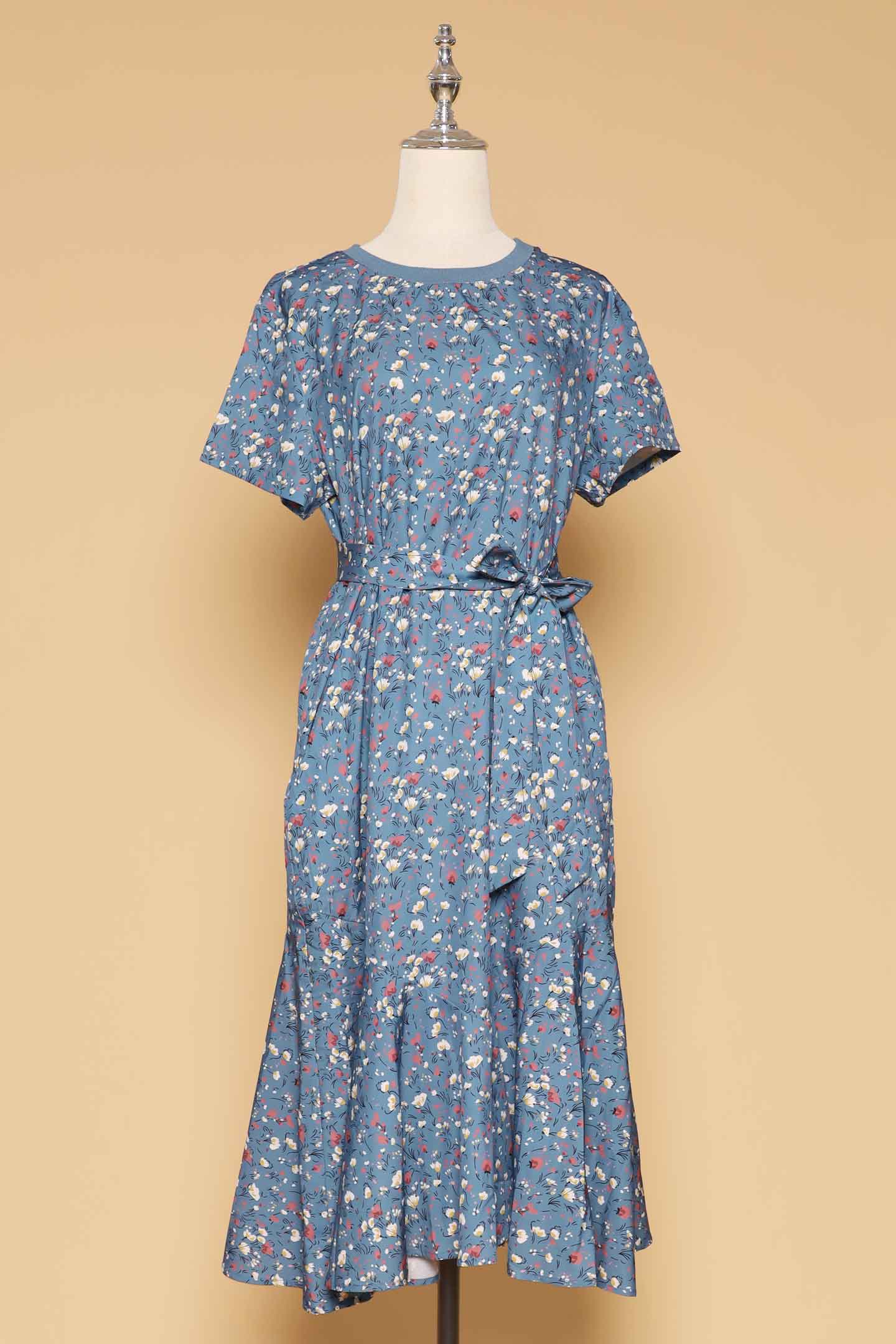 Gisele Dress in Thriving Blue Floral