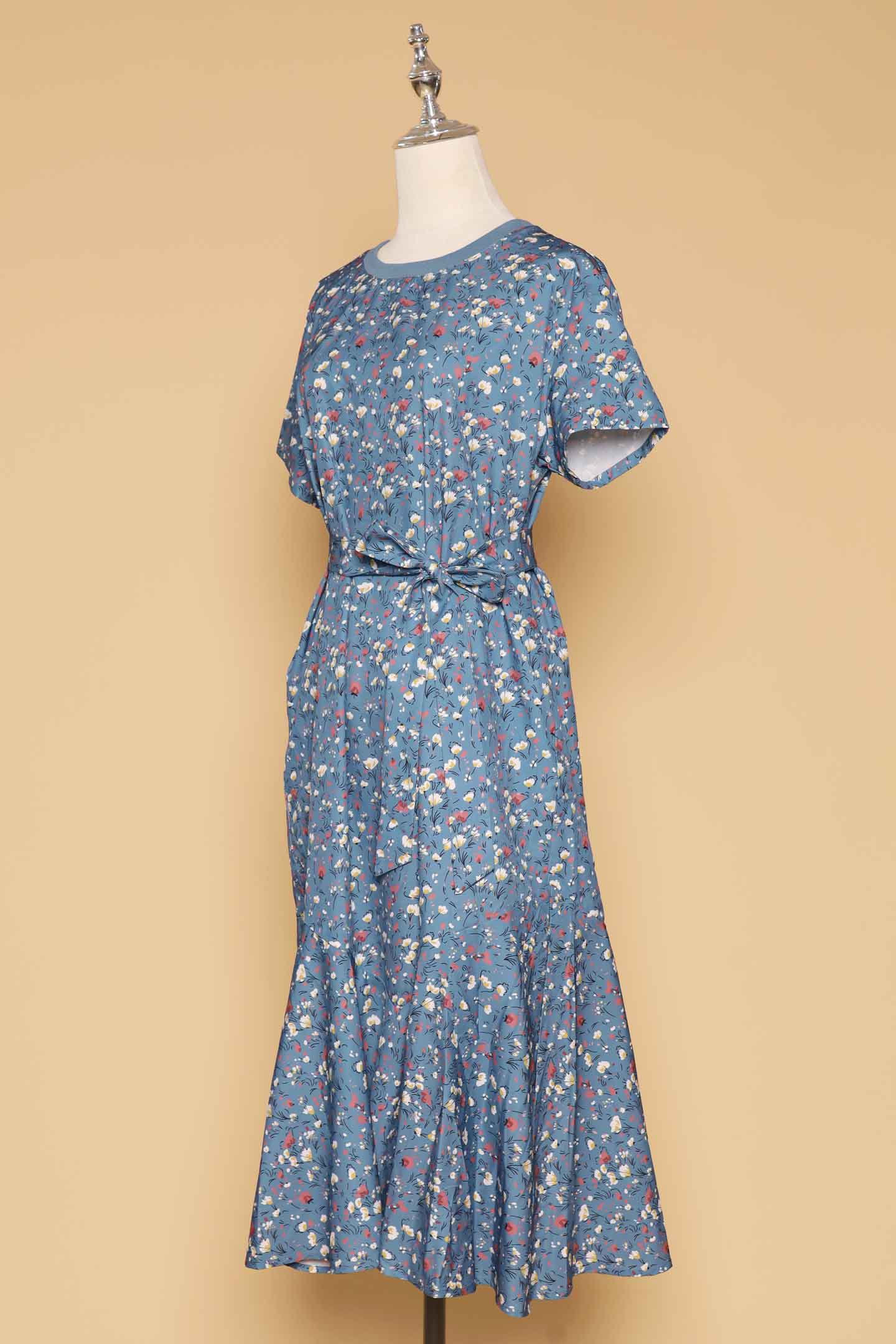 Gisele Dress in Thriving Blue Floral