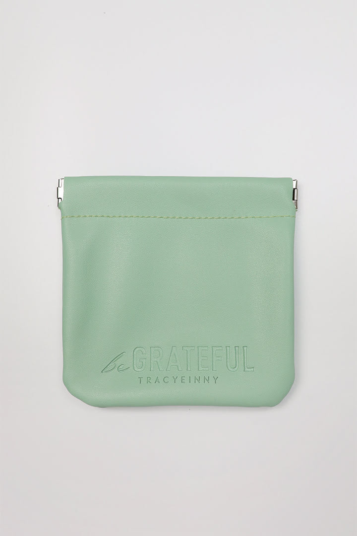 Be Grateful Pouch in Mint Green
