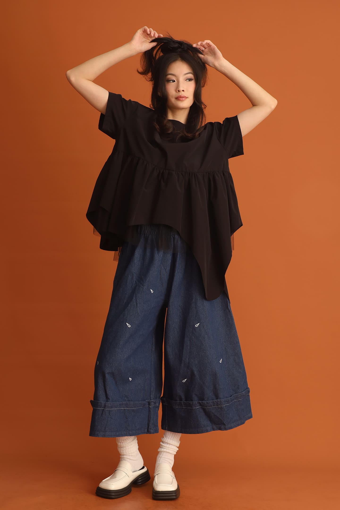 CHOSEN - Haelin Asymmetrical Top in Black