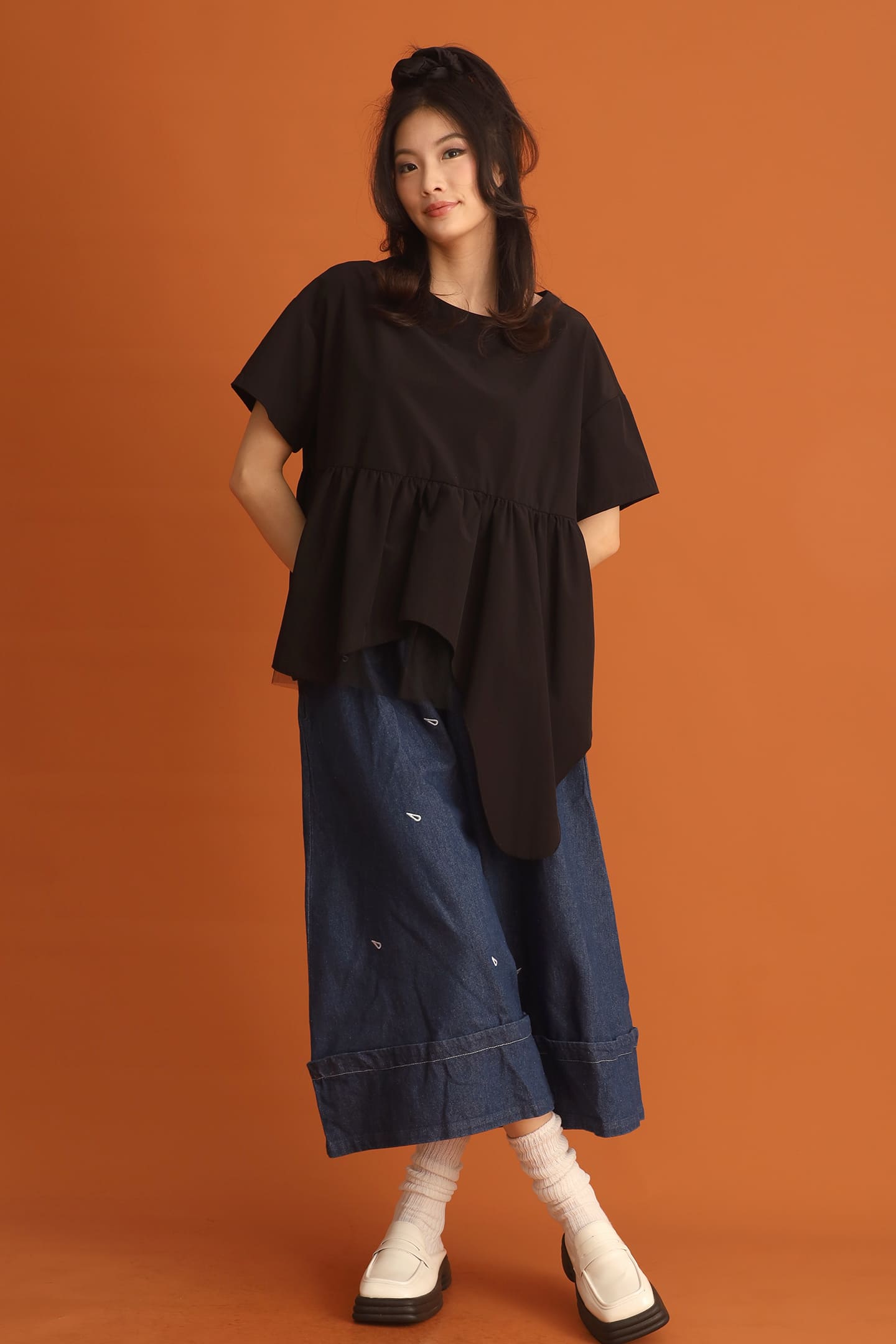CHOSEN - Haelin Asymmetrical Top in Black