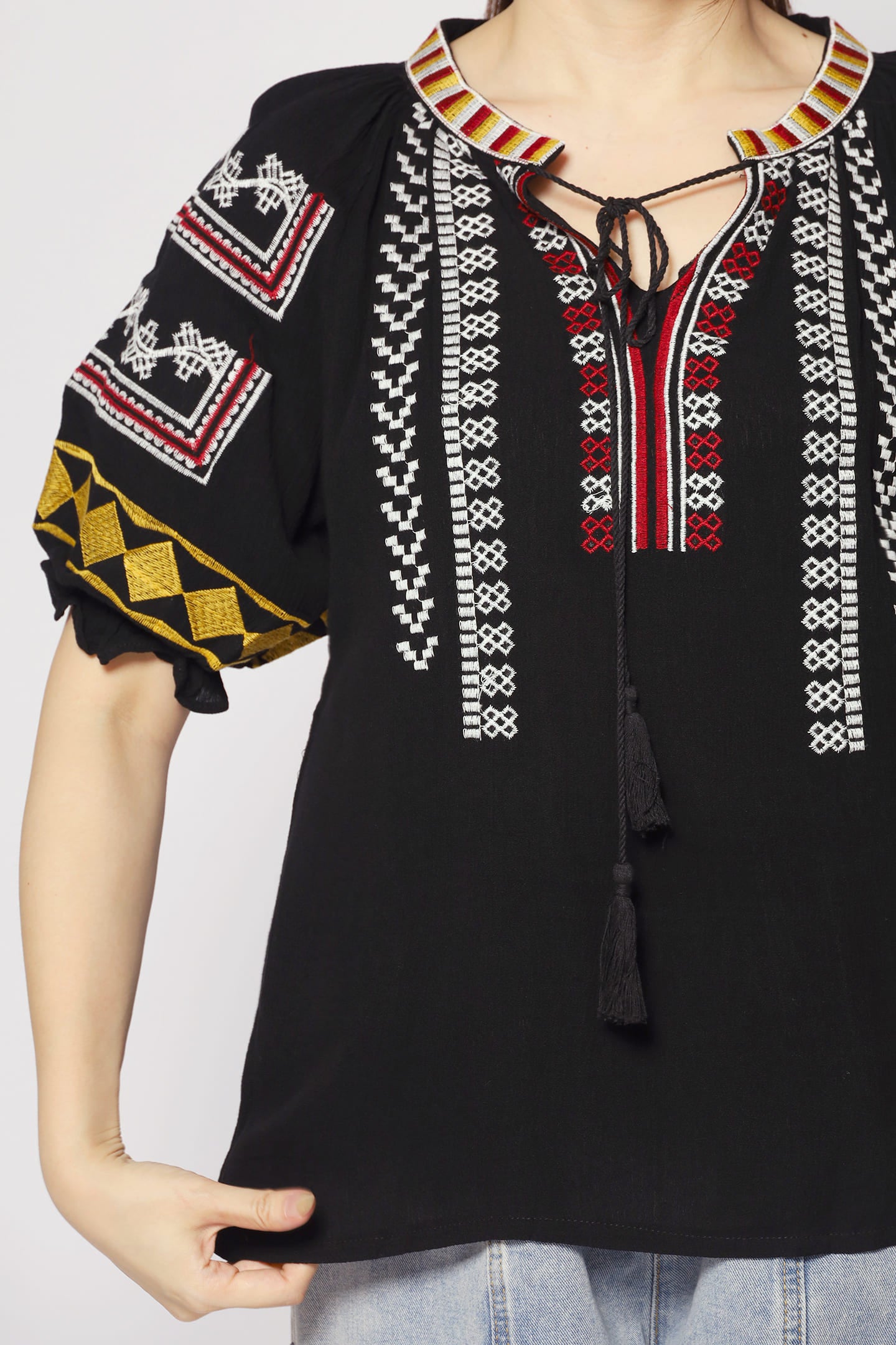 Hallie Boho Embroidered Top