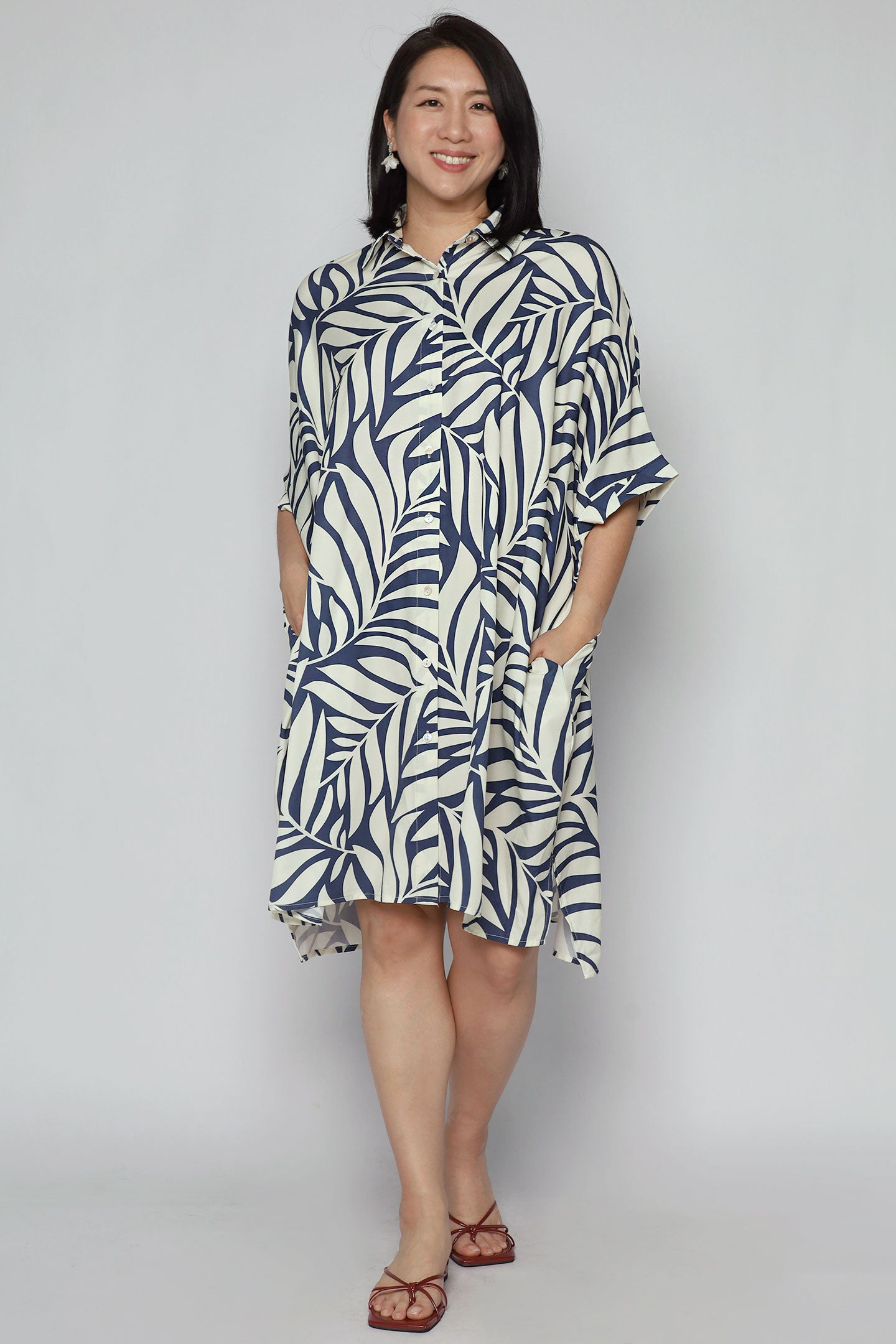 Hanhan Shirt Dress in Botanique Fern