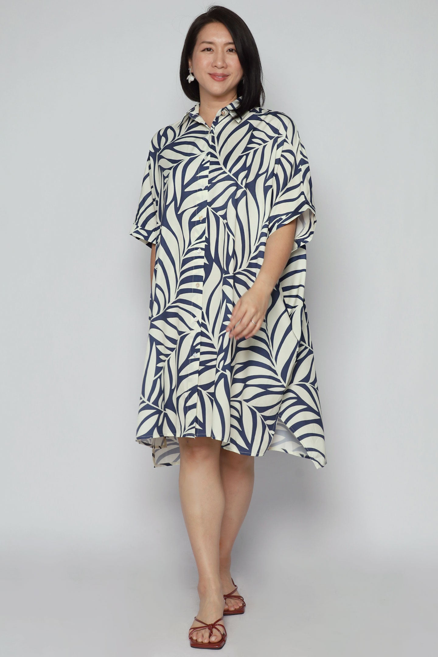 Hanhan Shirt Dress in Botanique Fern