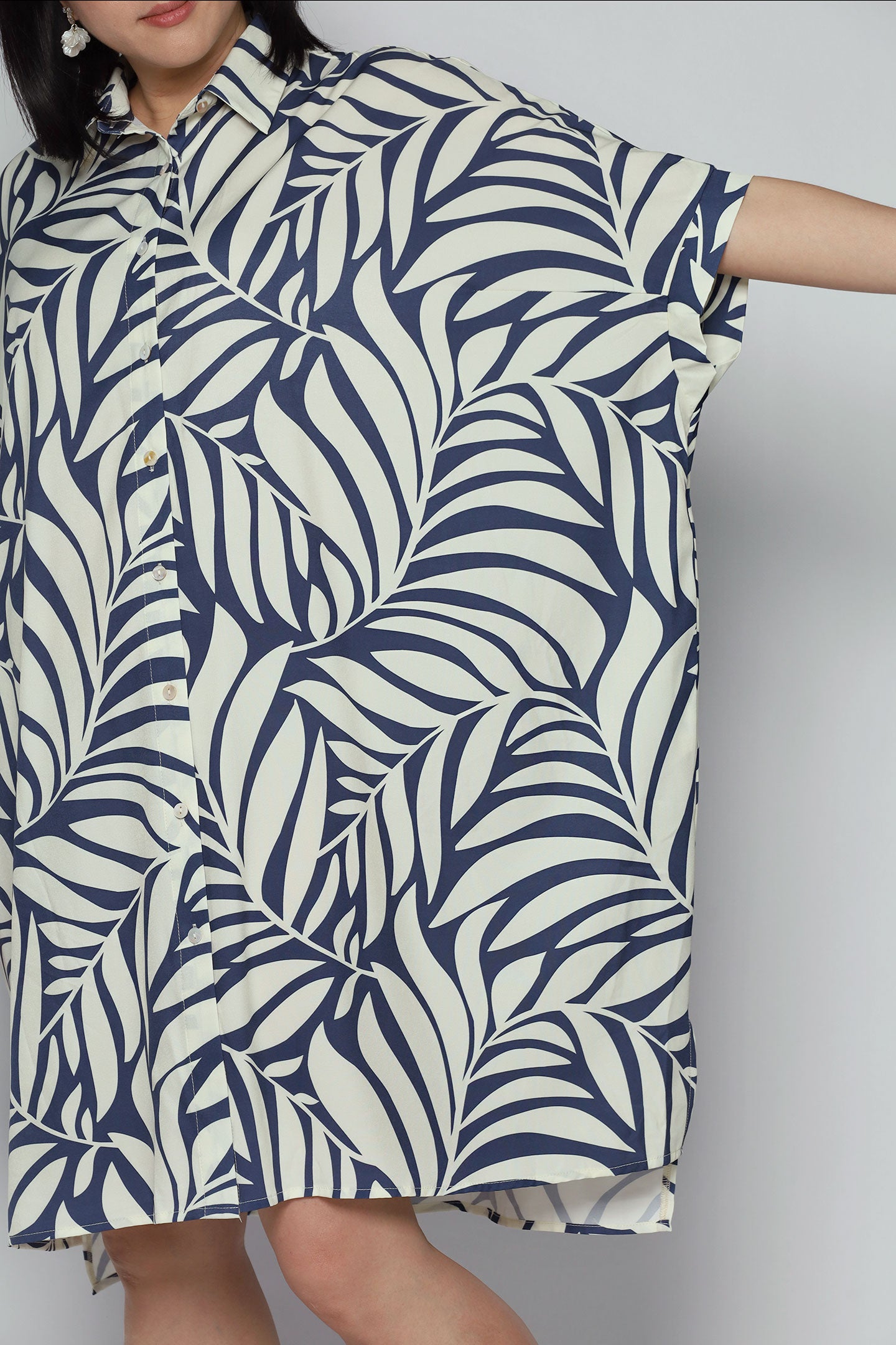 Hanhan Shirt Dress in Botanique Fern