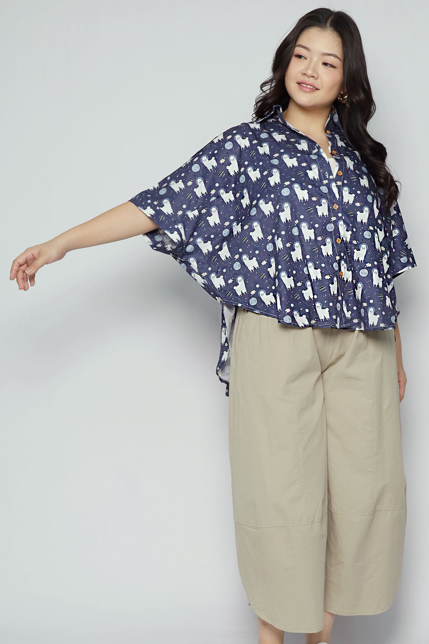 Hans Shirt in Blue Alpaca Land