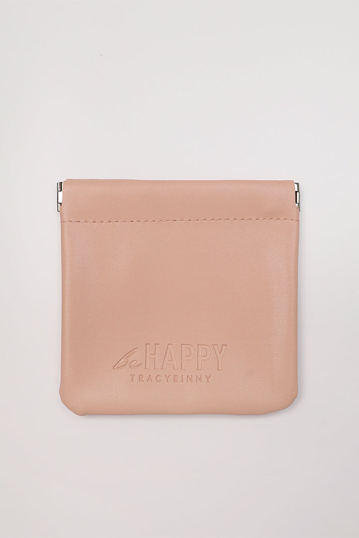 Be Happy Pouch in Baby Pink