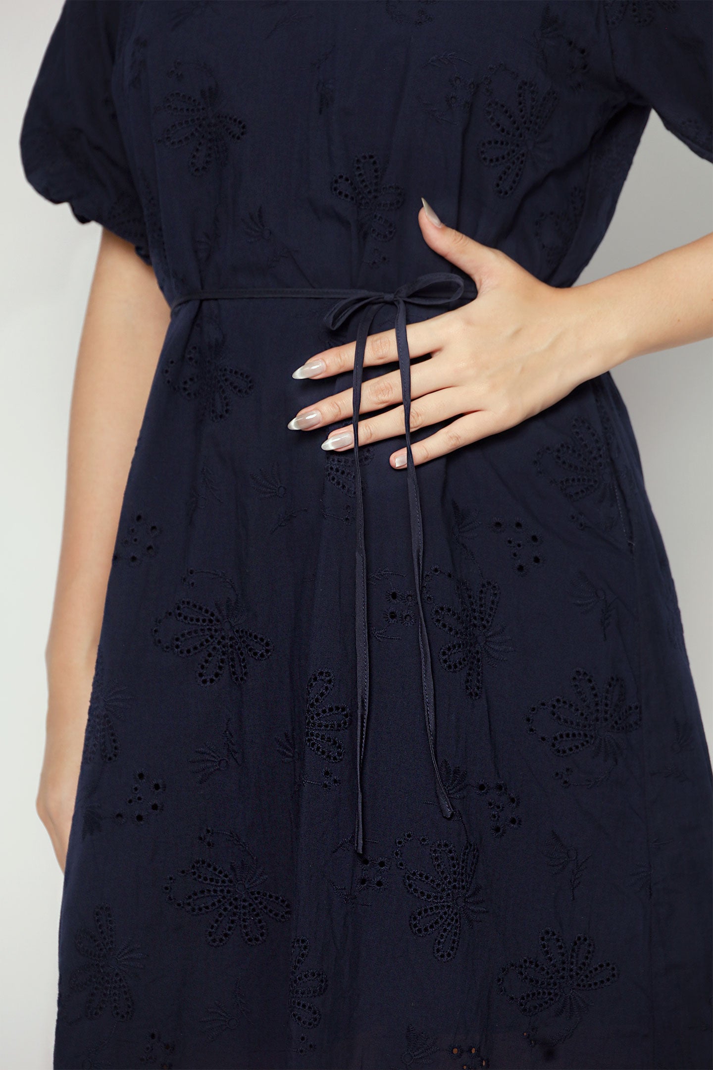 Haru Dress in Blue Eyelet Dream