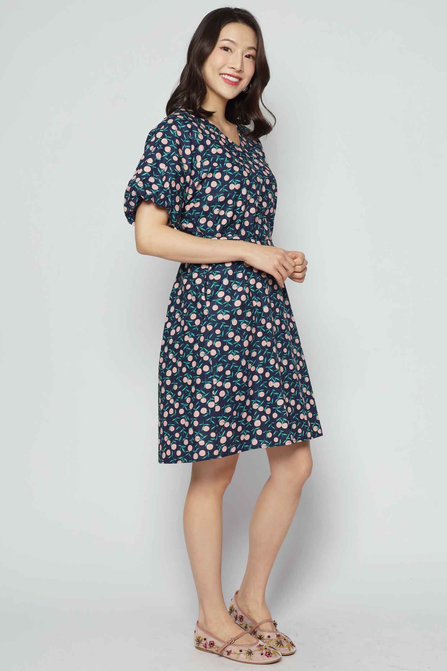 Haru Dress in Pink Cherry