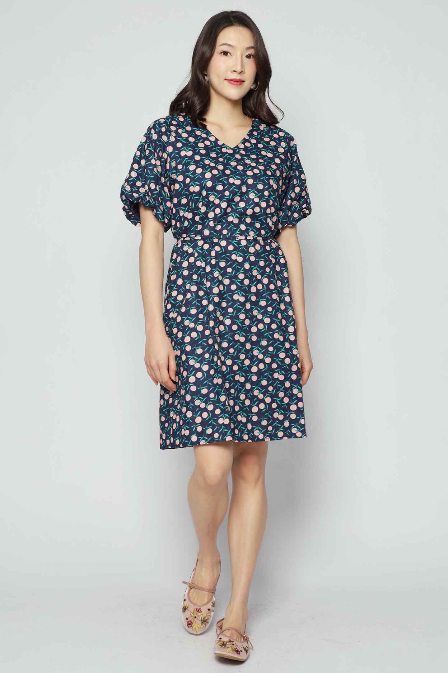 Haru Dress in Pink Cherry