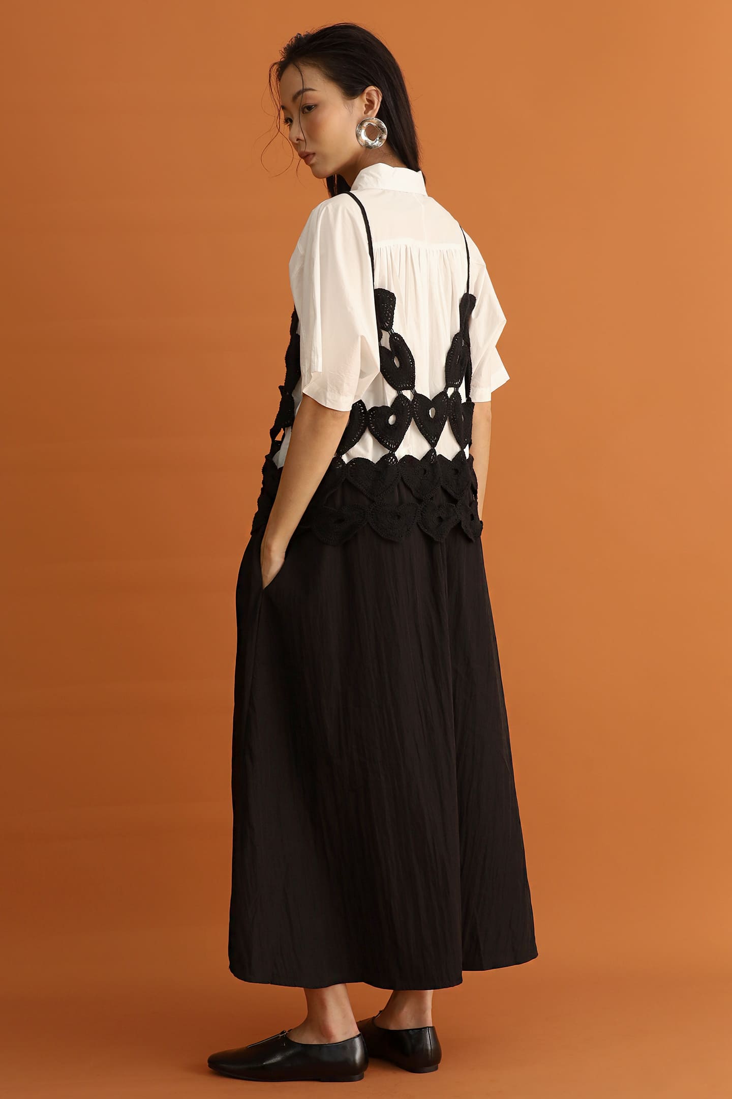 CHOSEN - Hikari Crochet Hearts Pinafore Dress