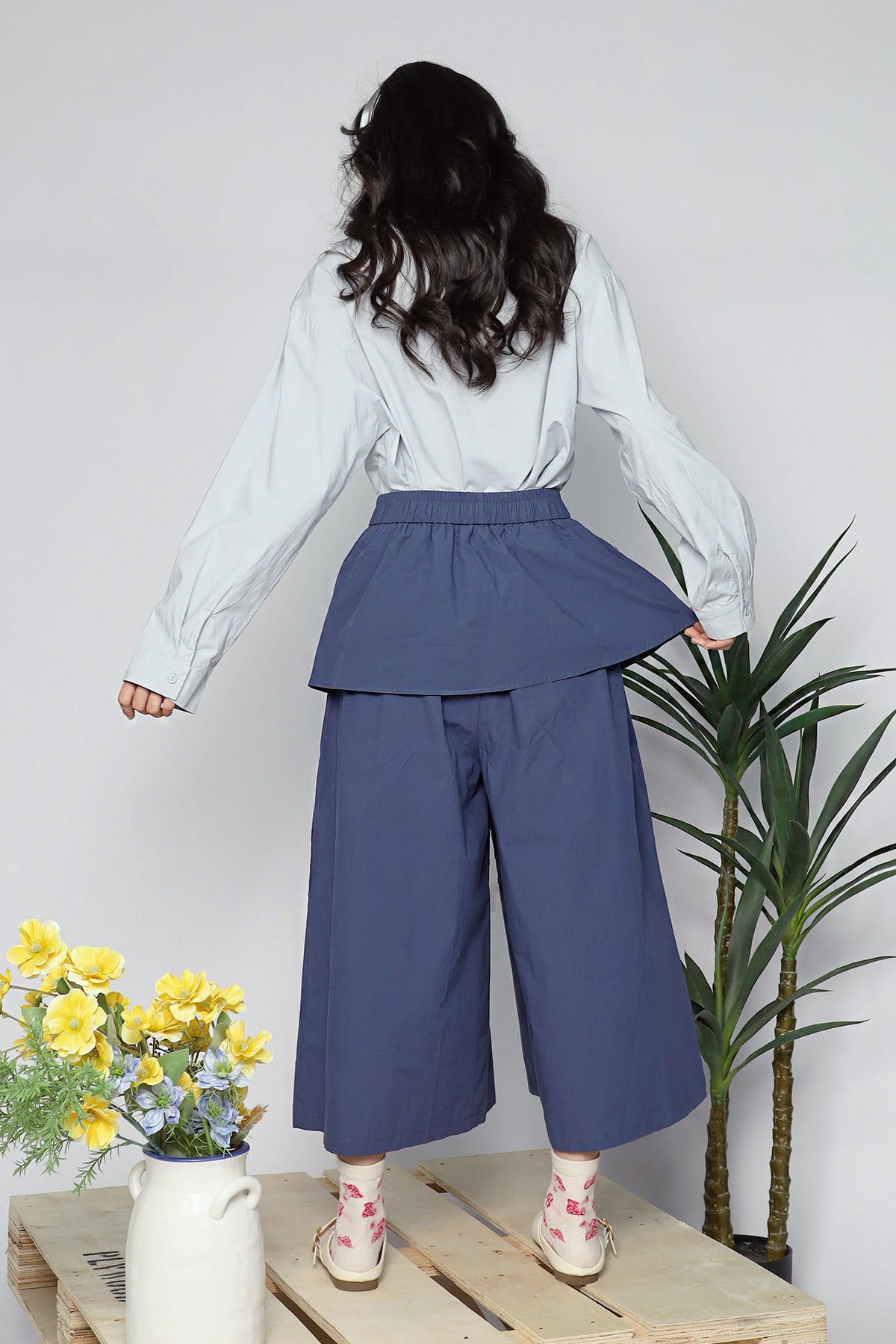 JOY - Hivana Layered Pants in Blue
