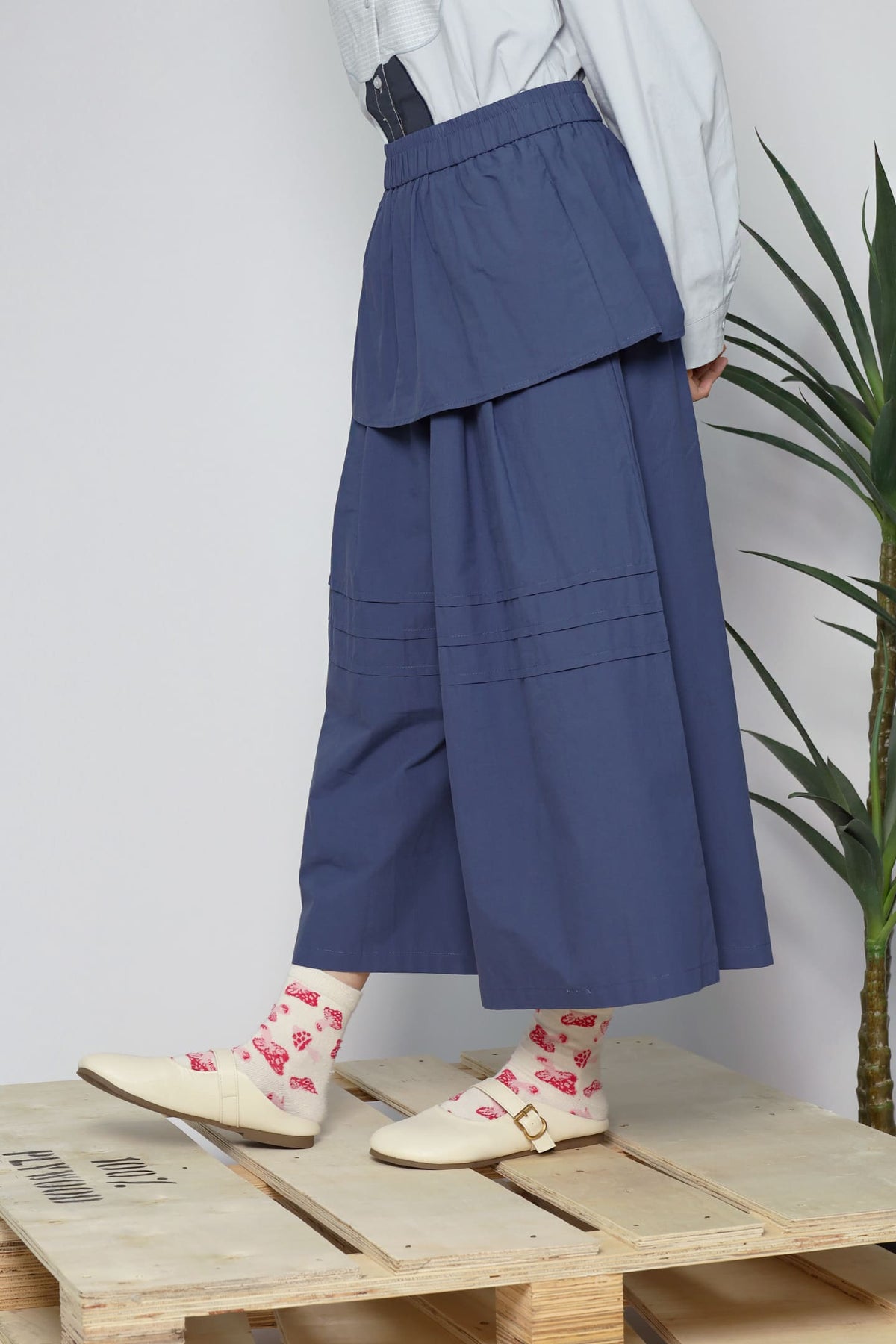JOY - Hivana Layered Pants in Blue